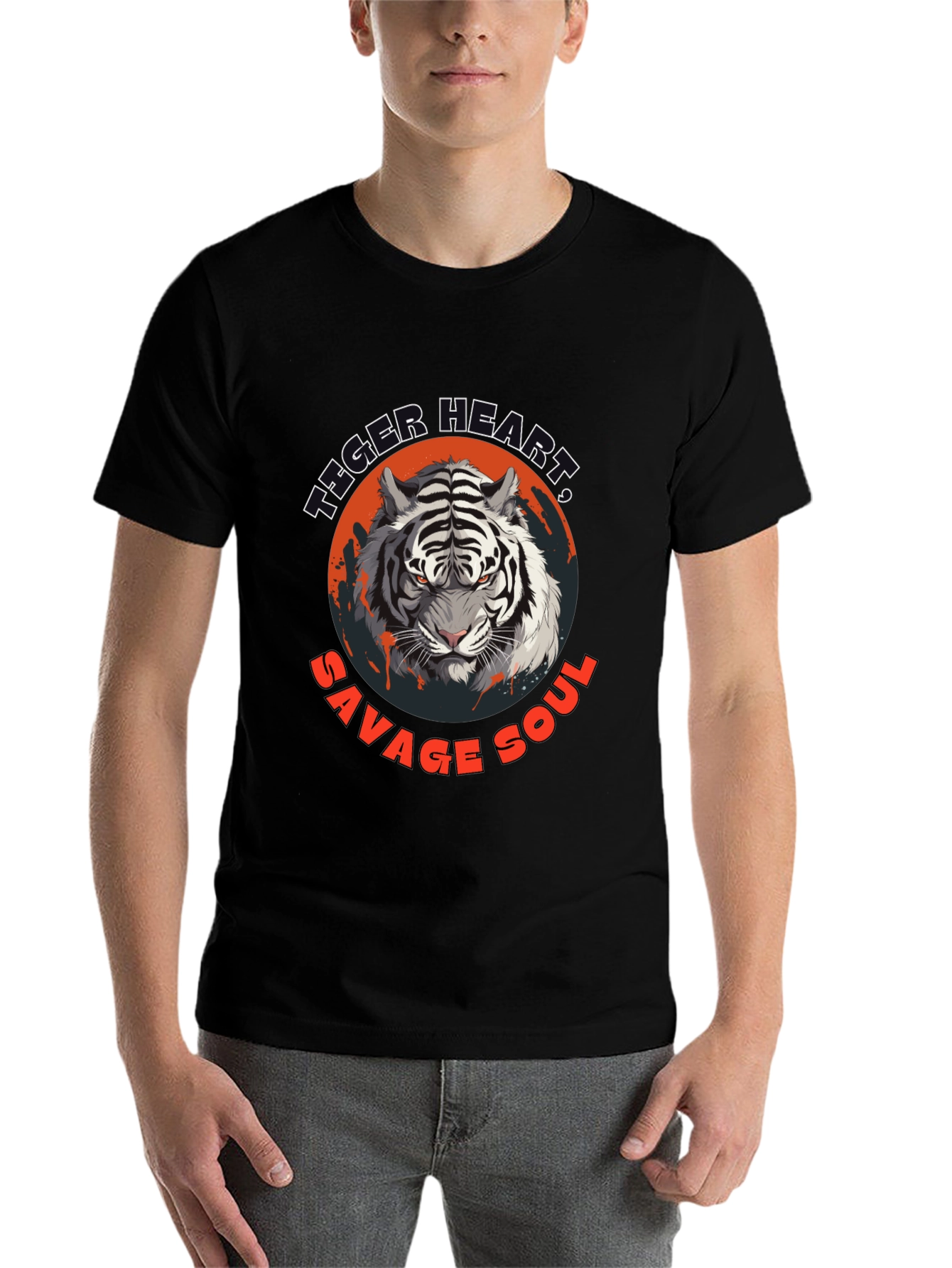 Black Tiger Heart Savage Soul Graphic Tee view 7