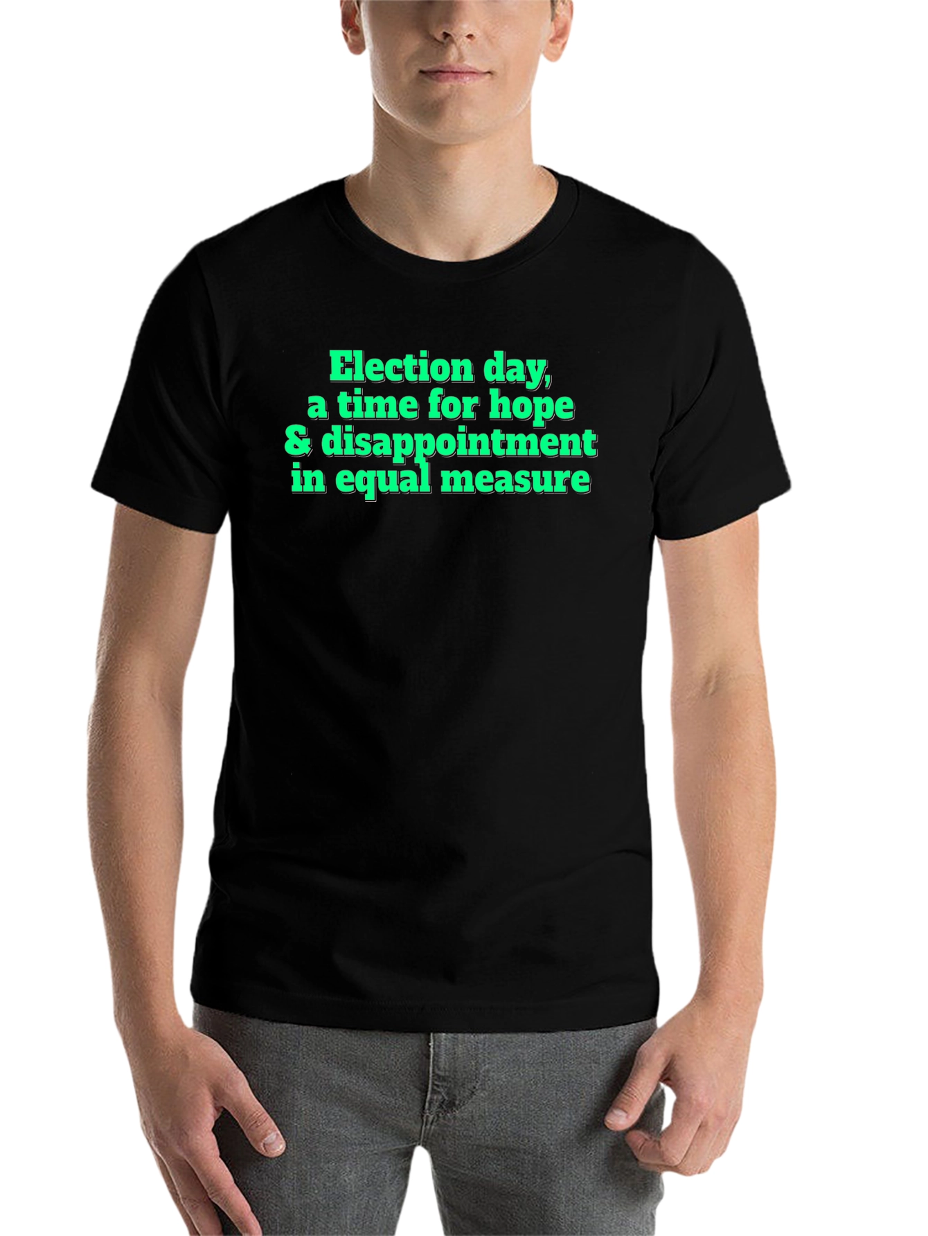 Black Election Day Hope & Disappointment T-Shirt view 7