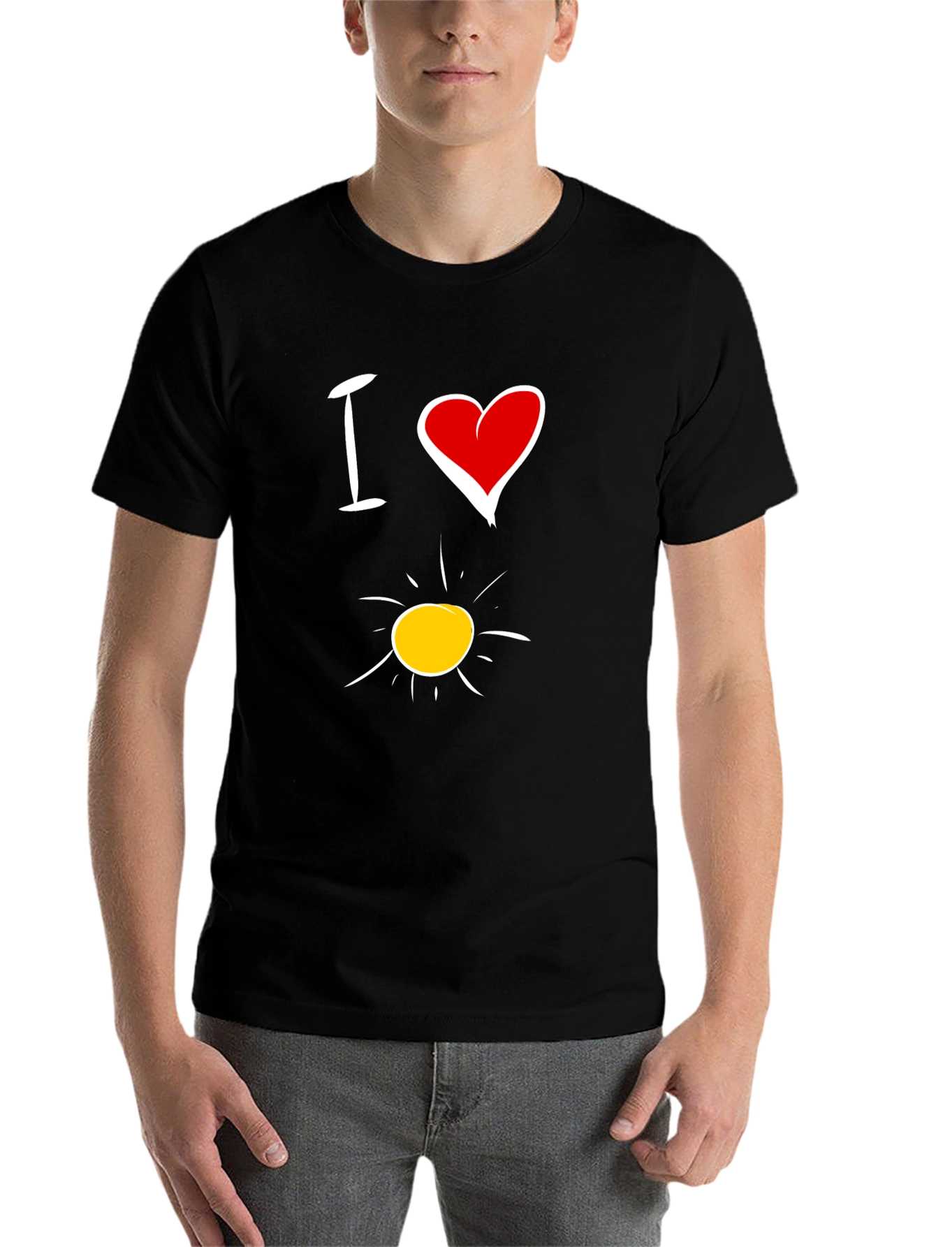 Black I Love Sunshine Black Graphic Tee view 7