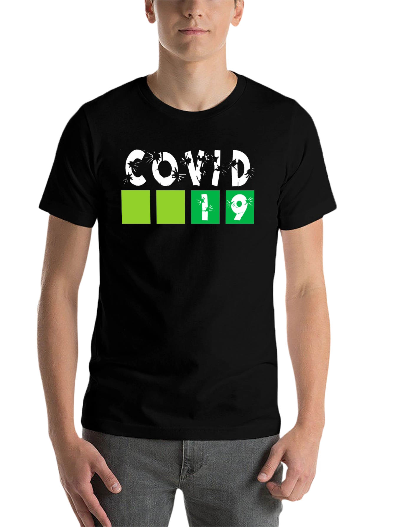 Black COVID-19 Graphic Tee - Black view 7