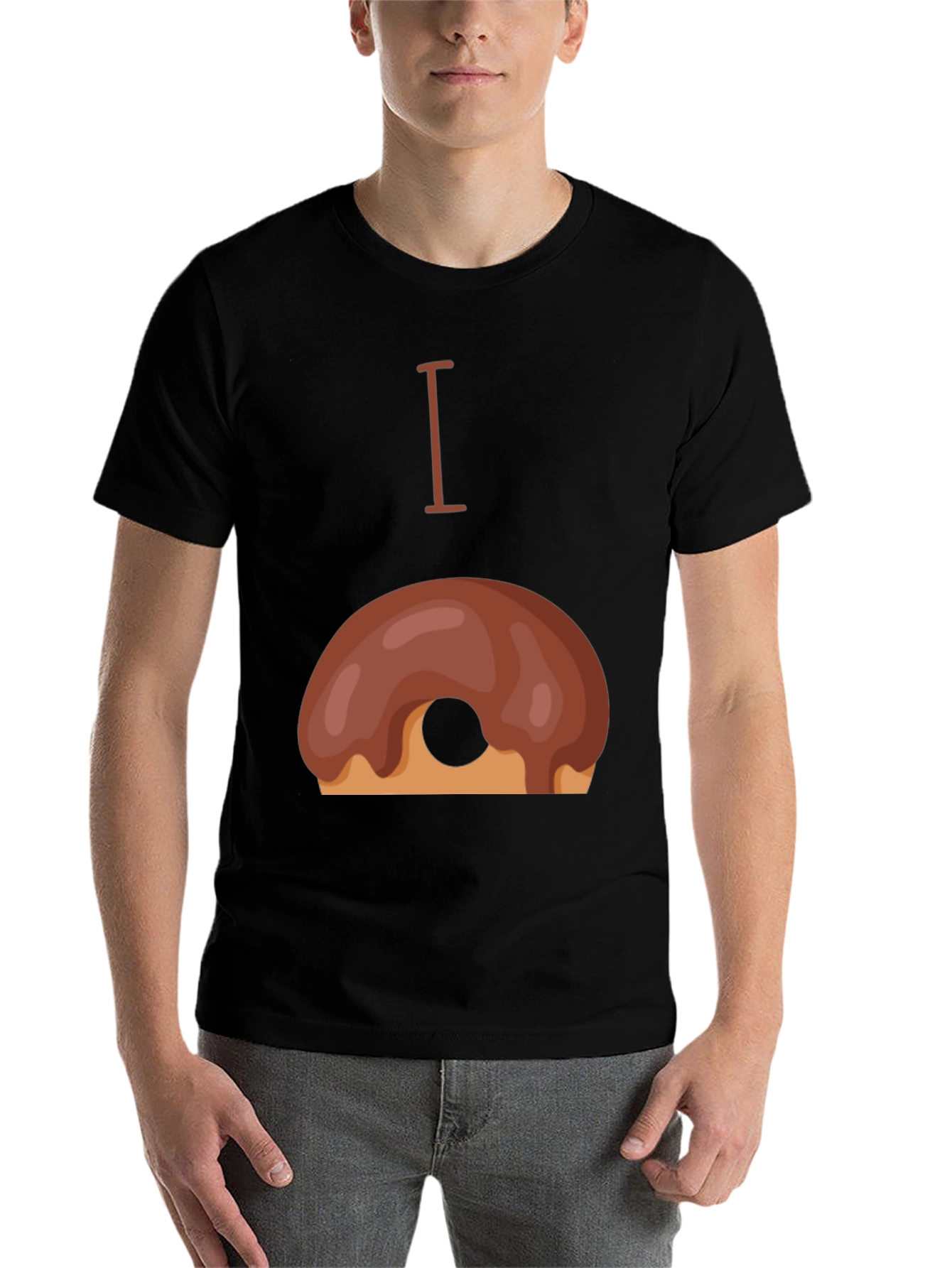 Black I Doughnut T-Shirt view 7