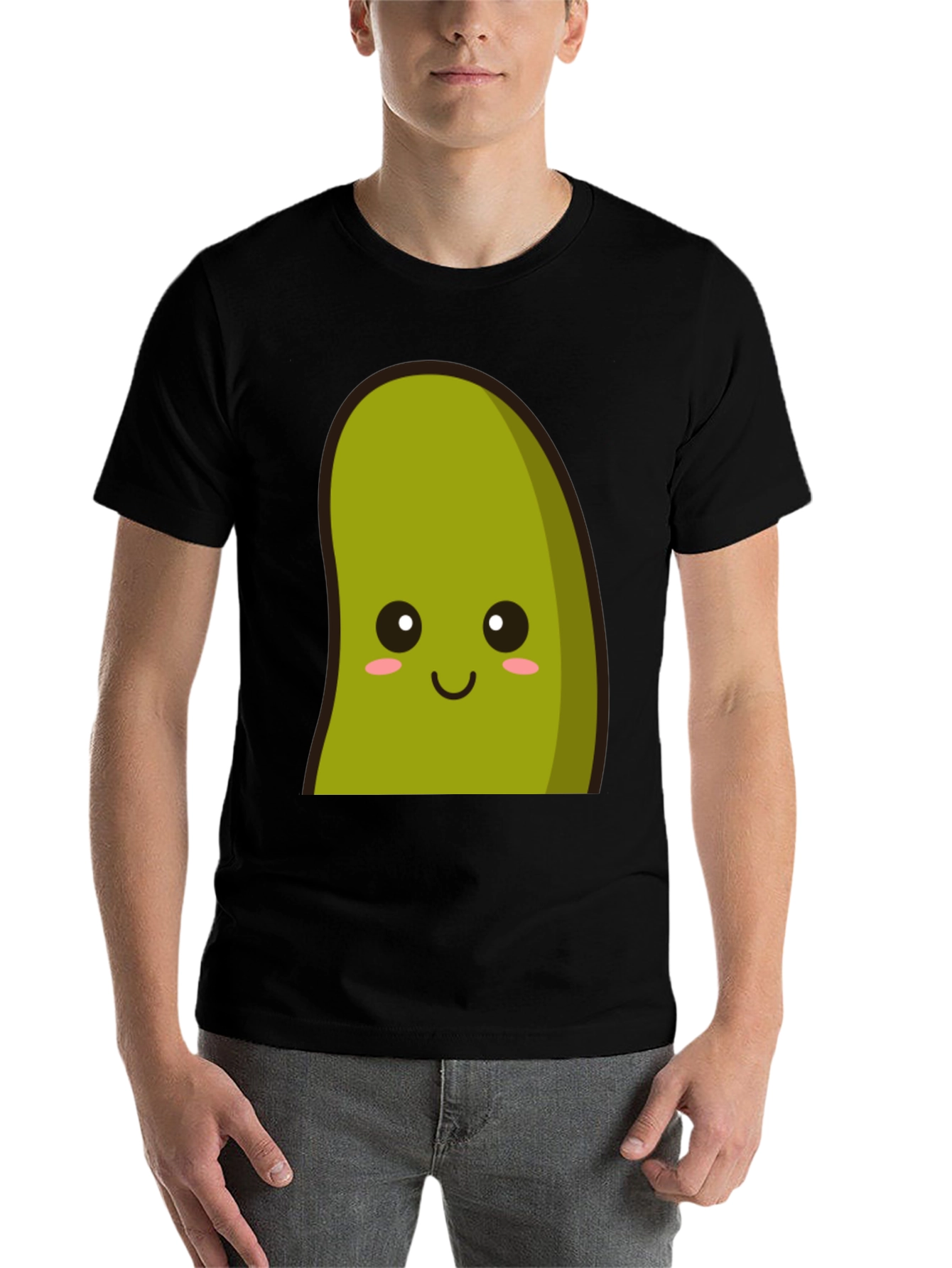 Black Kawaii Avocado Graphic Tee - Unisex Soft Cotton Blend view 7
