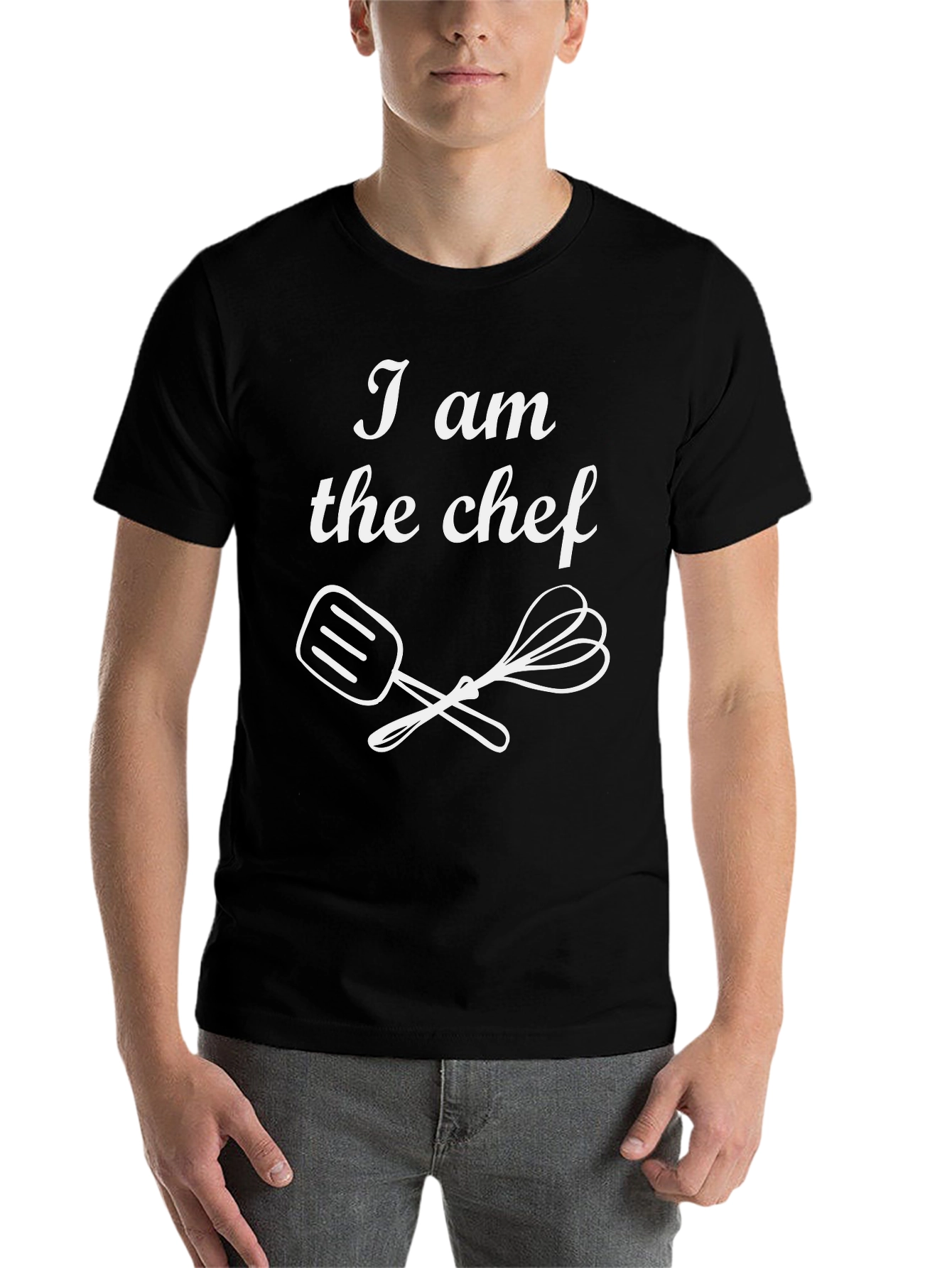 Black I am the Chef T-Shirt - Funny Cooking Tee view 7