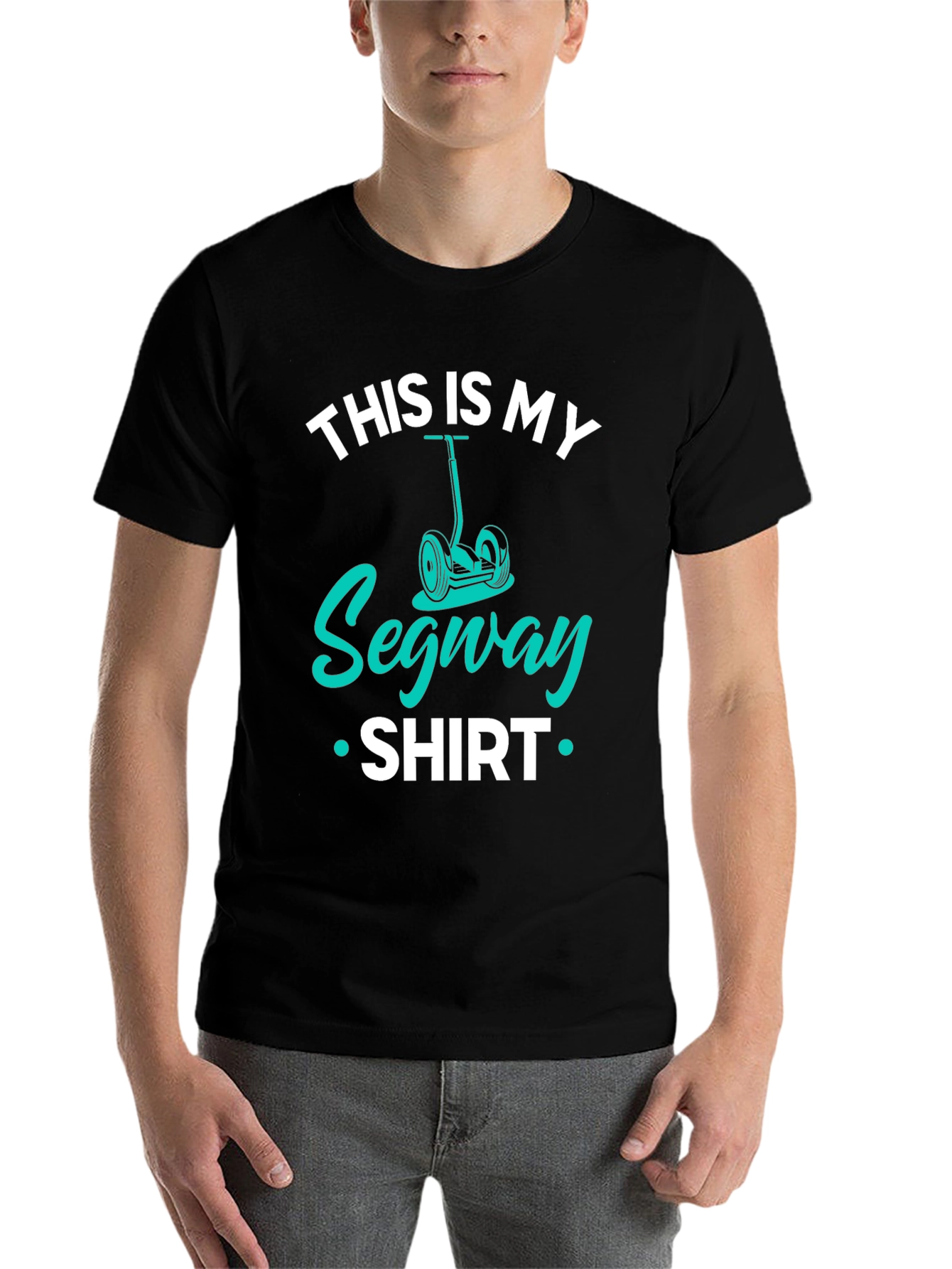 Black This Is My Segway Shirt - Funny Graphic Tee view 7