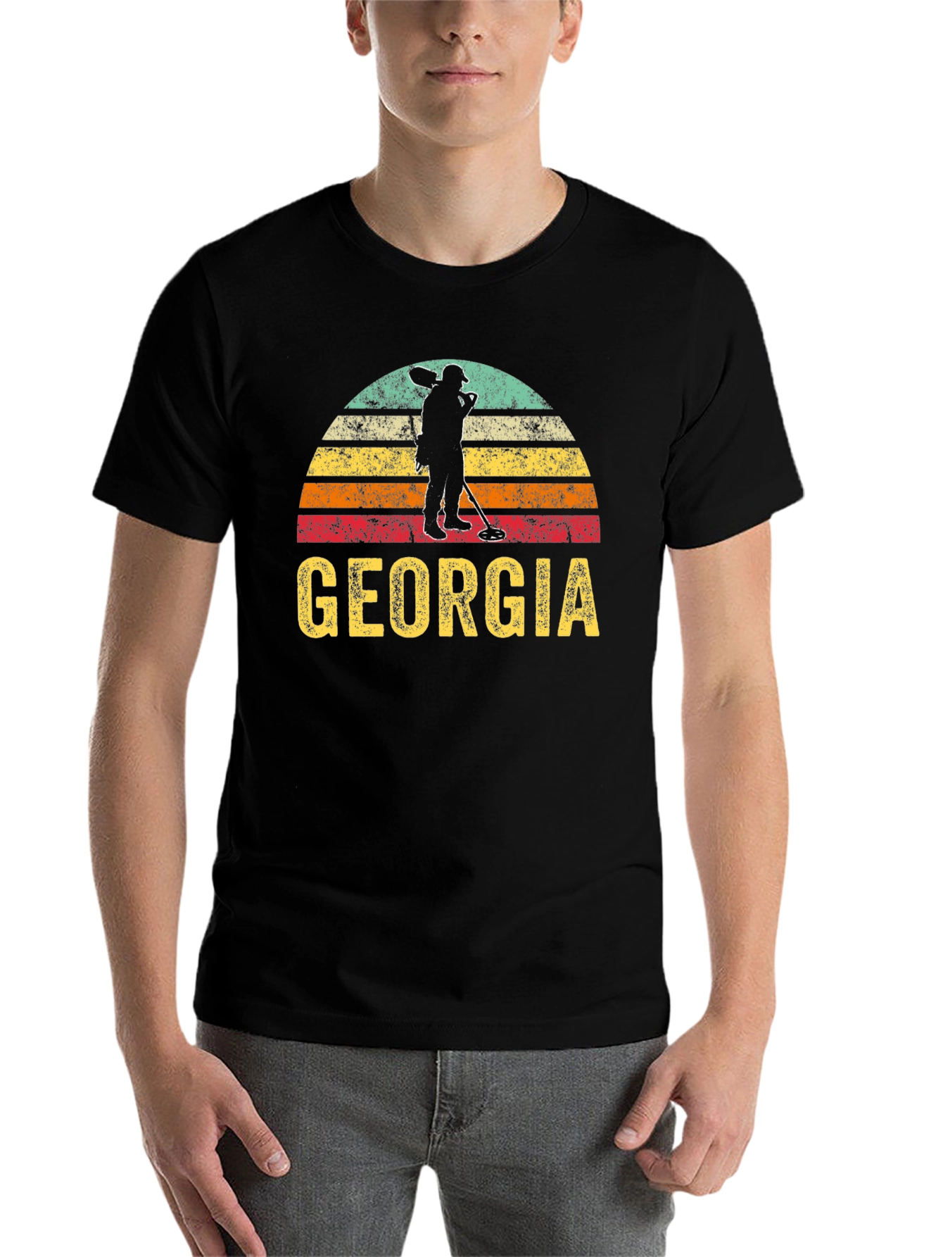 Black Georgia Vintage Metal Detecting T-Shirt view 7