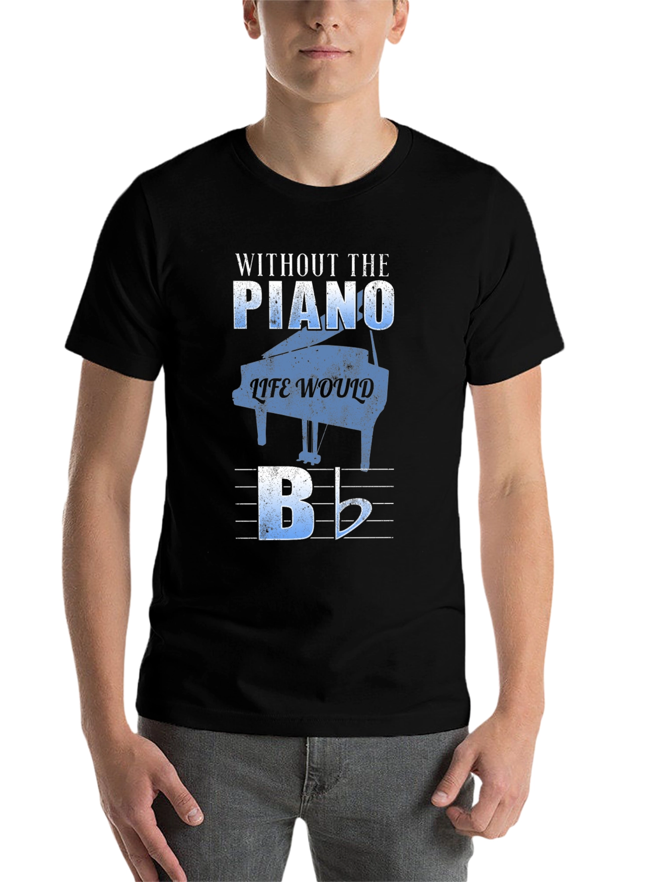 Black Piano Music Lover T-Shirt view 7