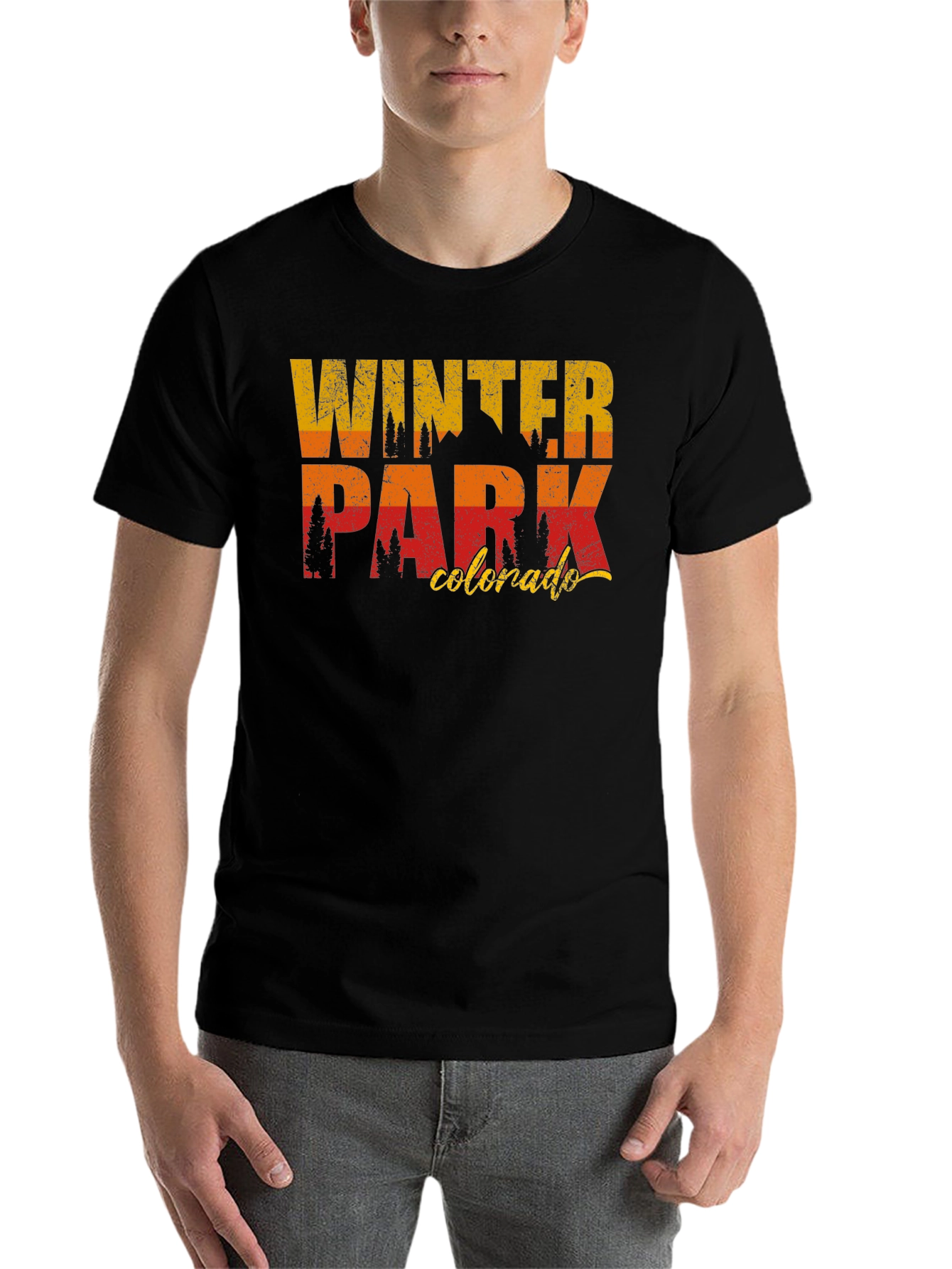 Black Winter Park Colorado Graphic Tee view 7