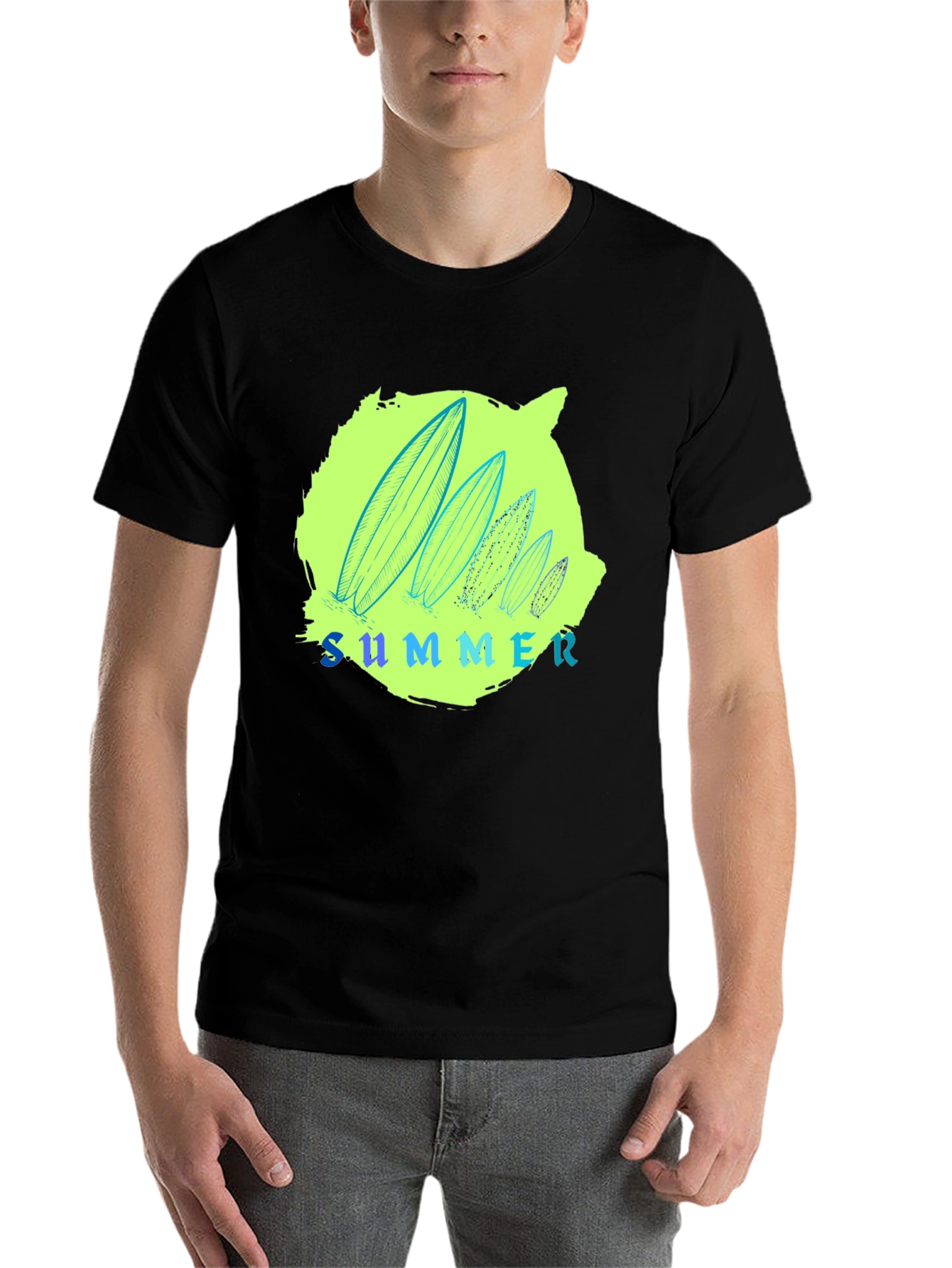 Summer Surfboard T-Shirt - Black - 7
