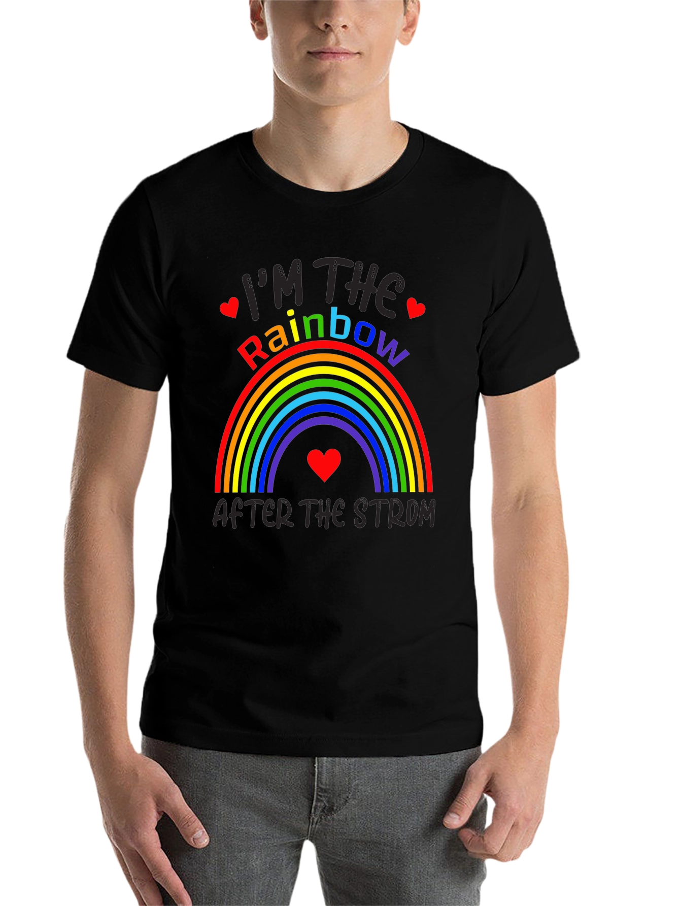 Black Rainbow After The Storm Graphic Tee view 7