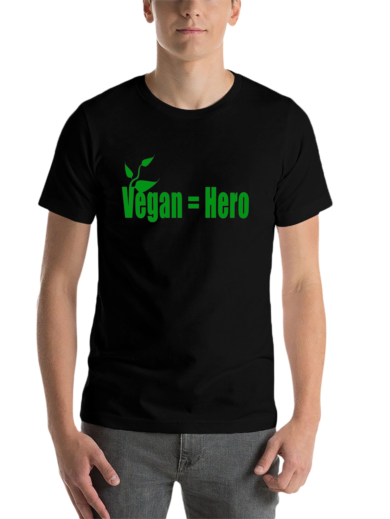 Black Vegan Hero Tee - Eco-Friendly Statement T-Shirt view 7