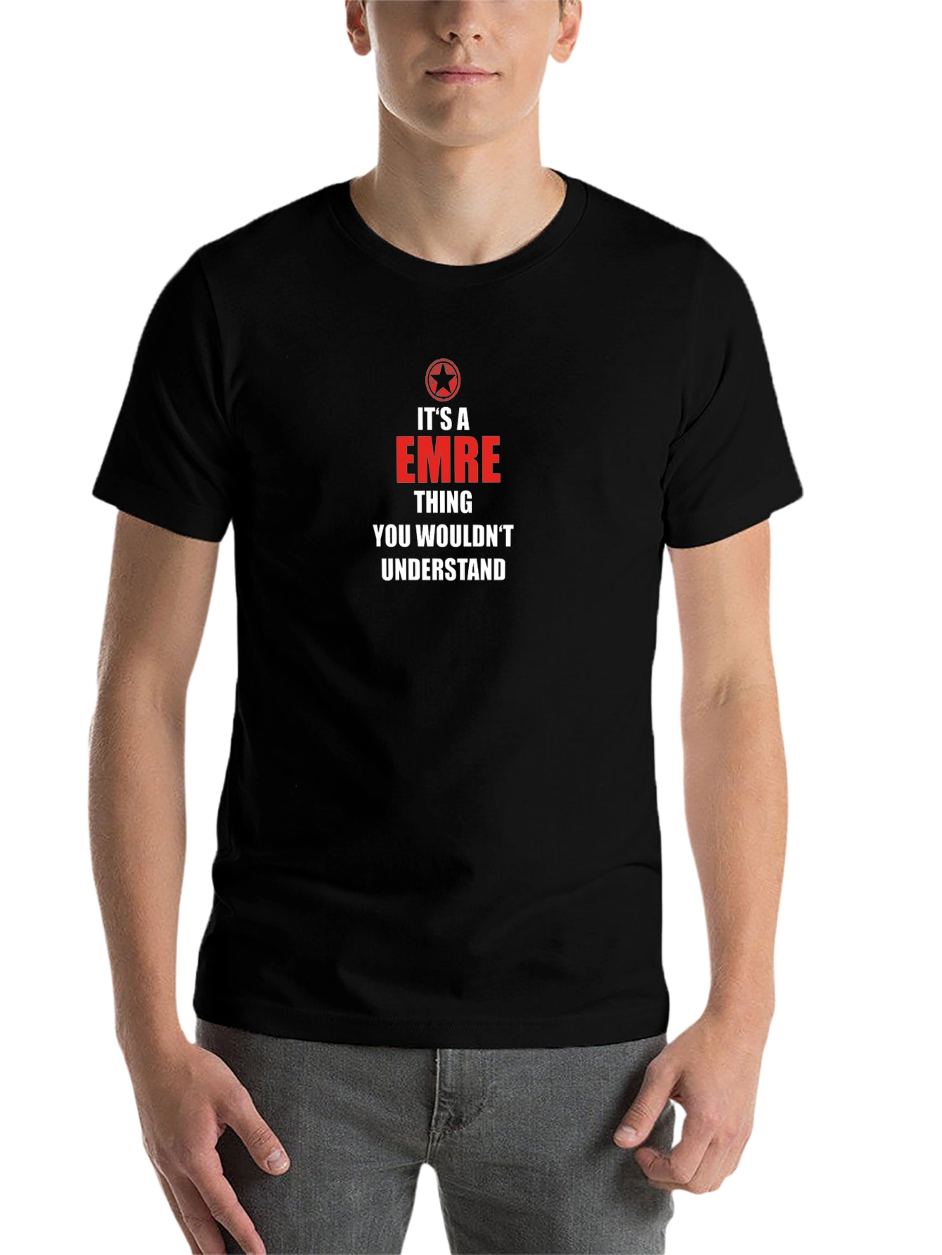 Black It's an Emre Thing T-Shirt view 7