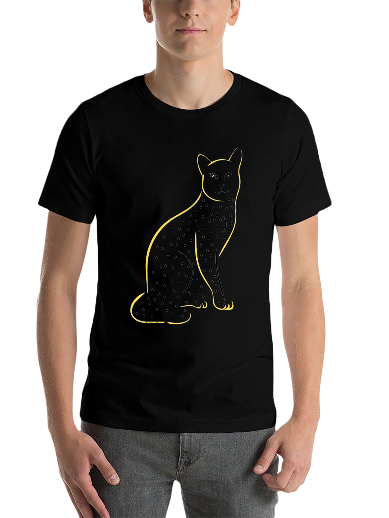 Black Black Cat T-Shirt - Unique Graphic Tee view 7