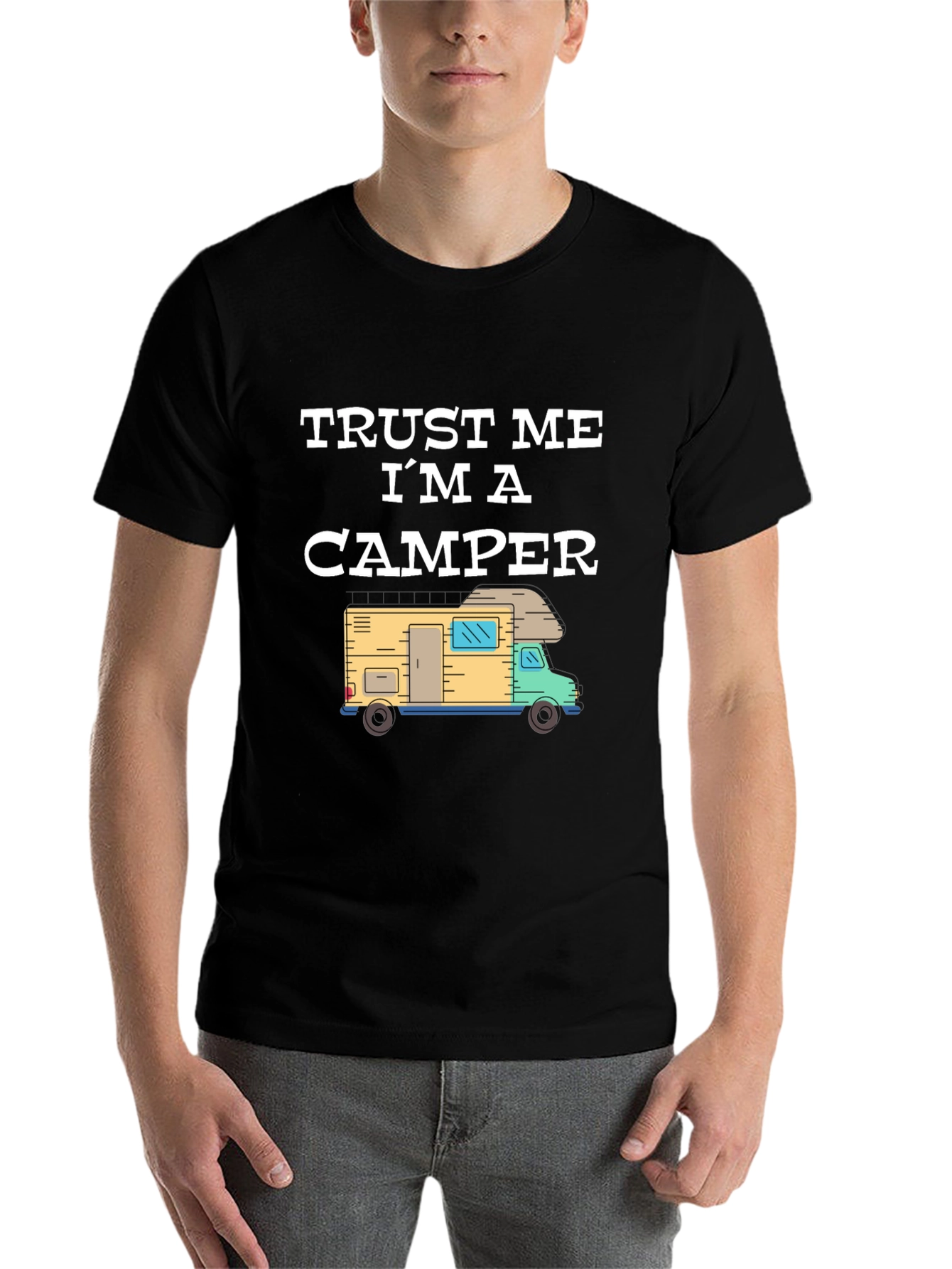 Black Trust Me I'm a Camper Graphic T-Shirt view 7