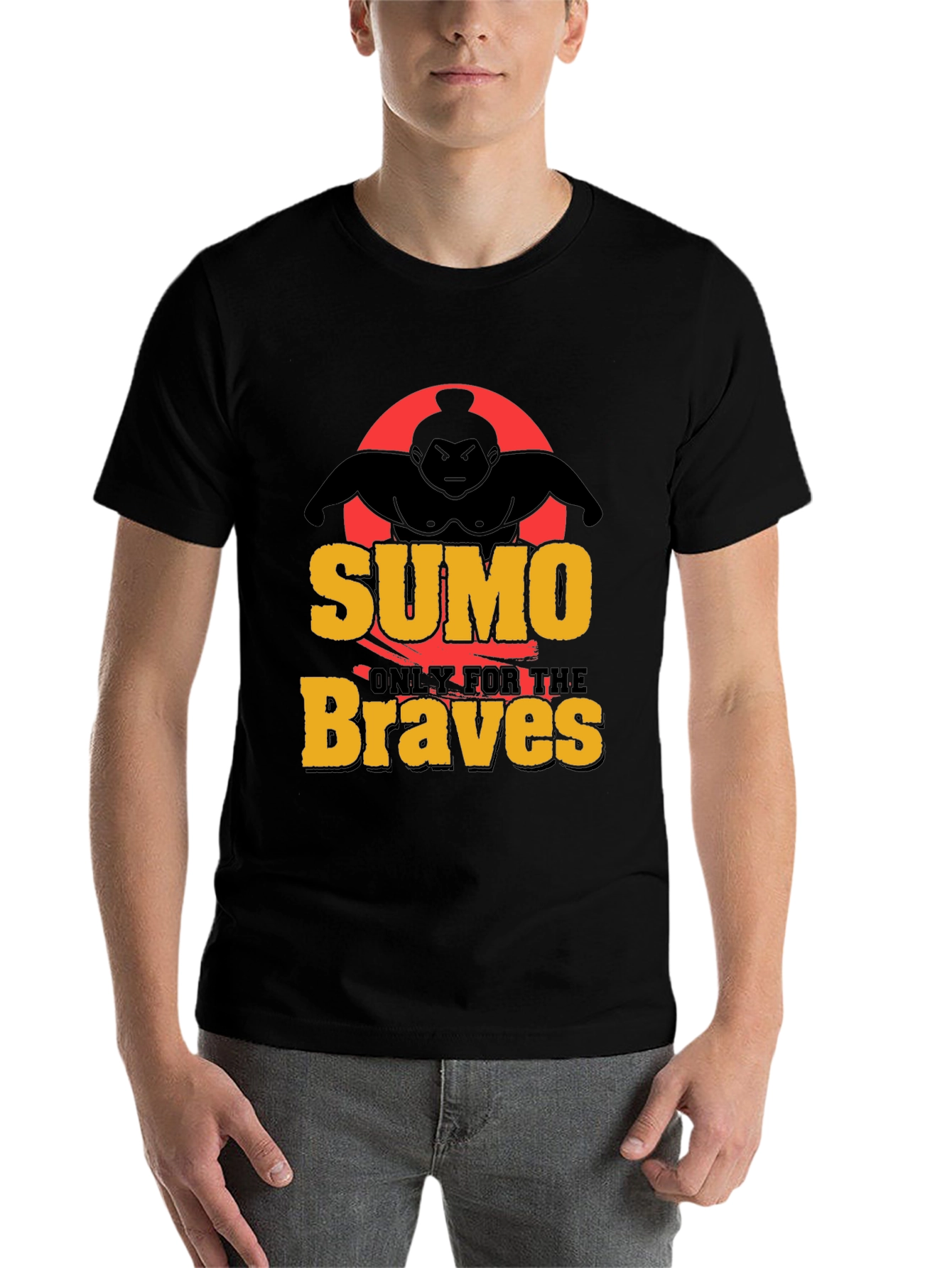 Black Sumo Braves Graphic Tee - Black view 7