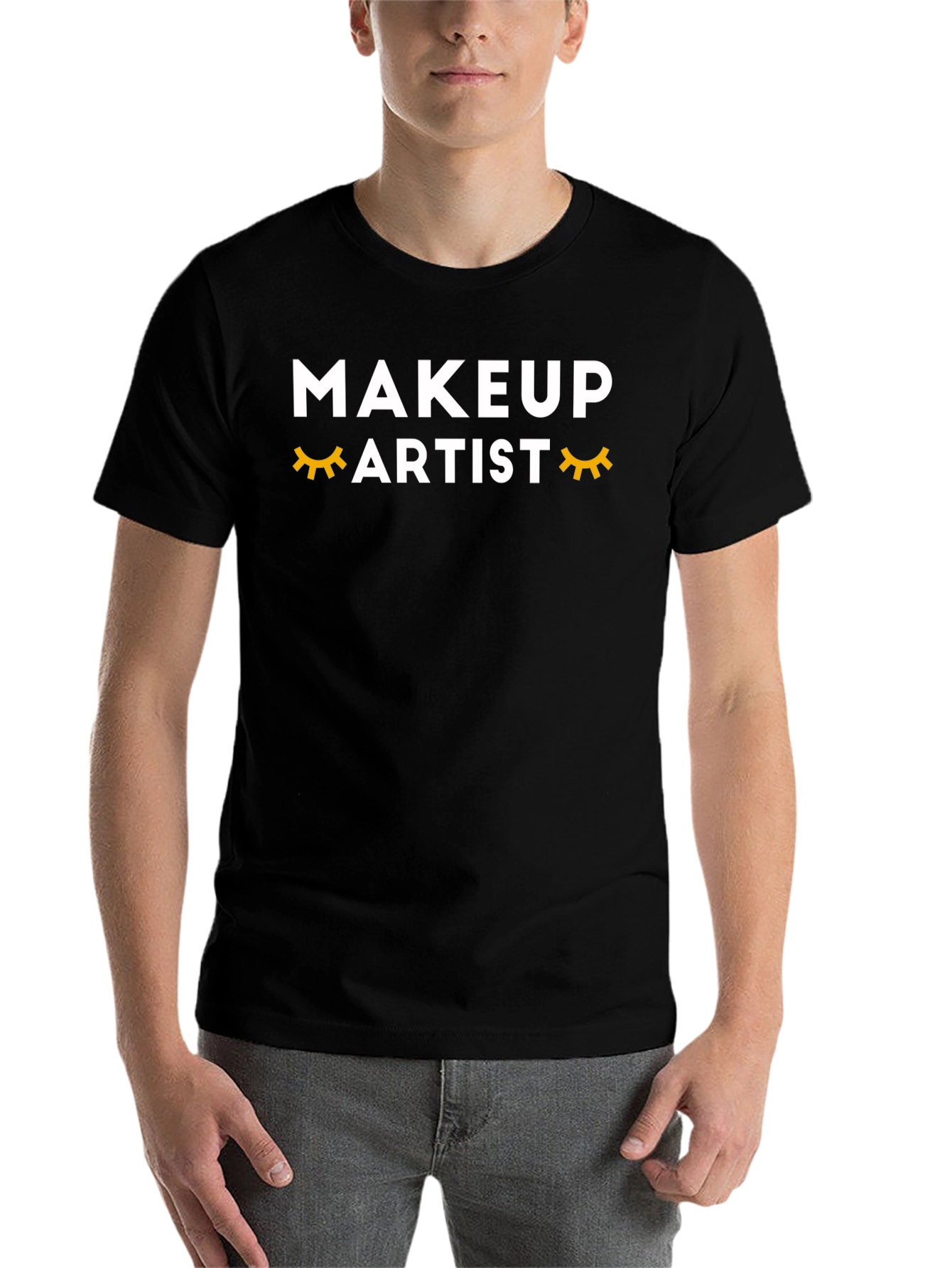 Black Makeup Artist Graphic T-Shirt - Black view 7