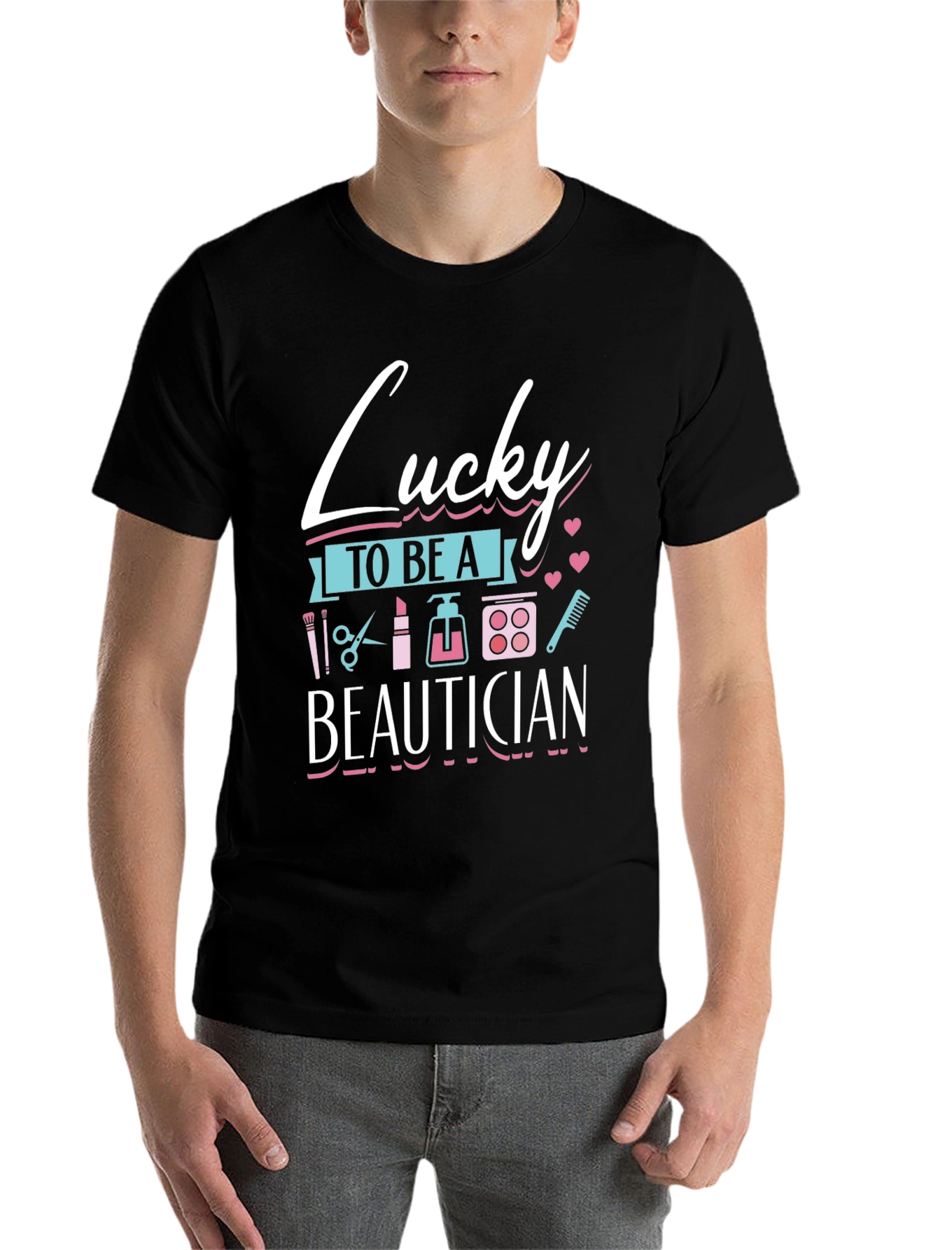 Lucky To Be A Beautician Graphic T-Shirt - 7