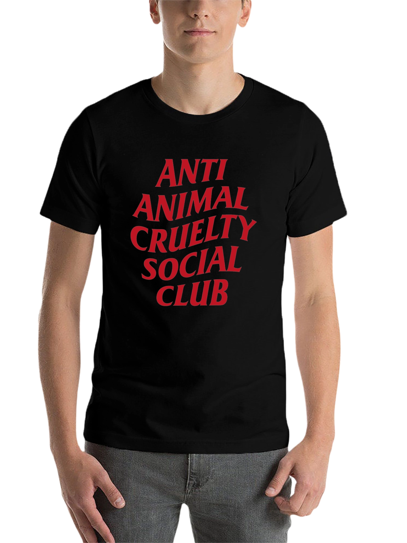 Black Anti Animal Cruelty Graphic Tee - Social Club view 7