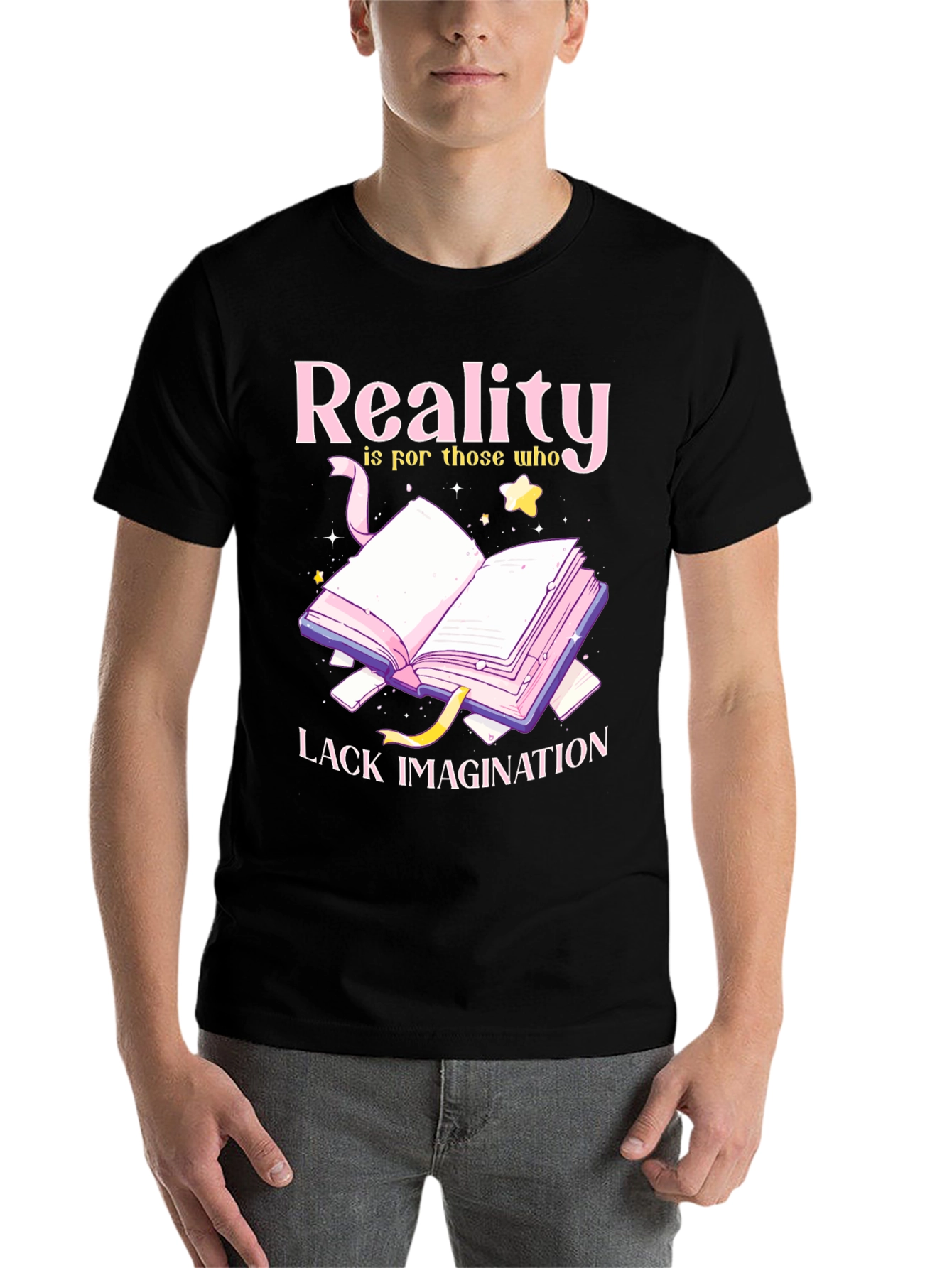 Black Reality Lacks Imagination Graphic Tee view 7