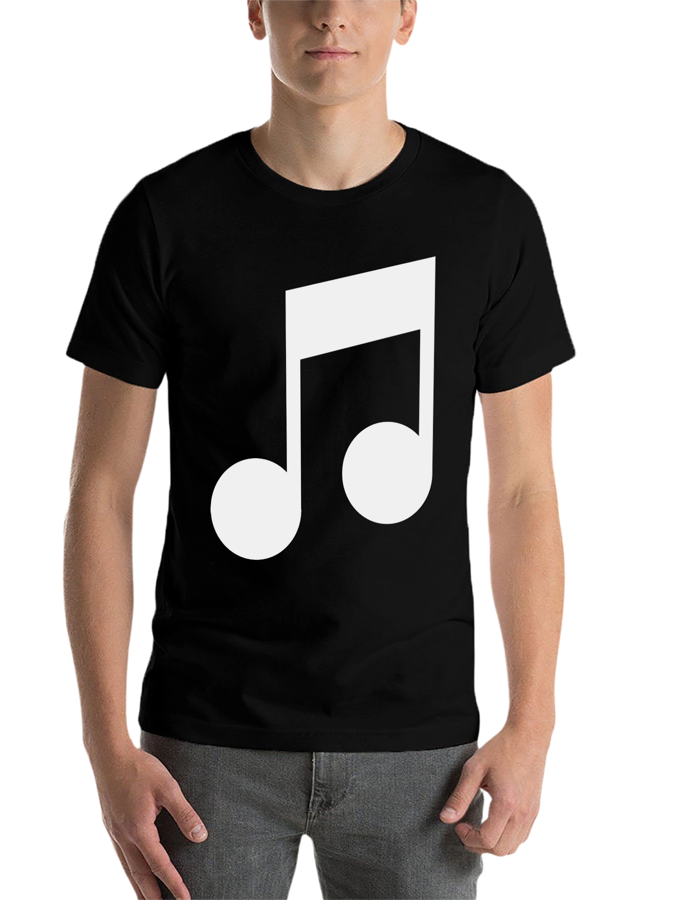 Black Musical Note Graphic Black T-Shirt view 7