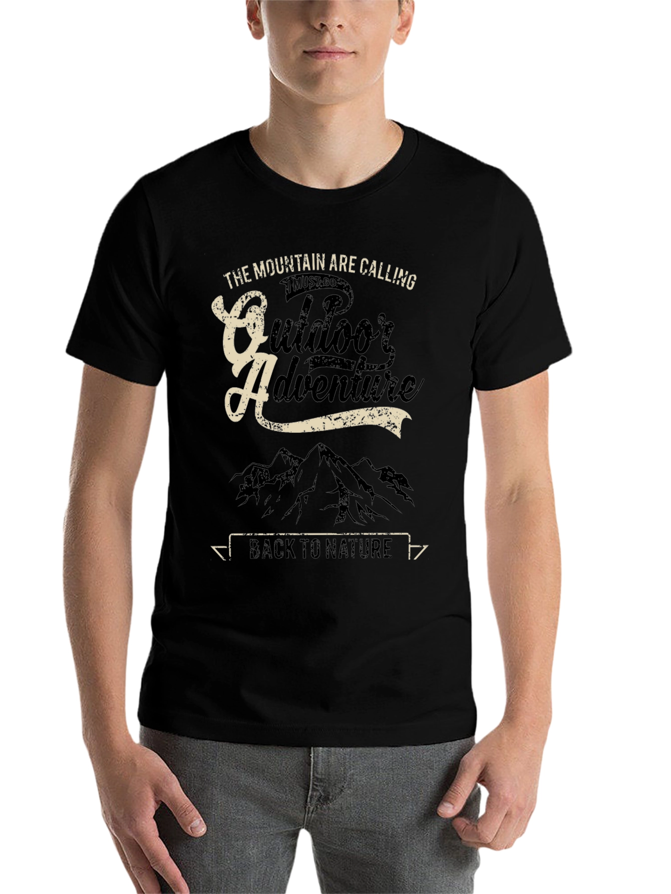 Black Outdoor Adventure Tee - Mountain Calling view 7