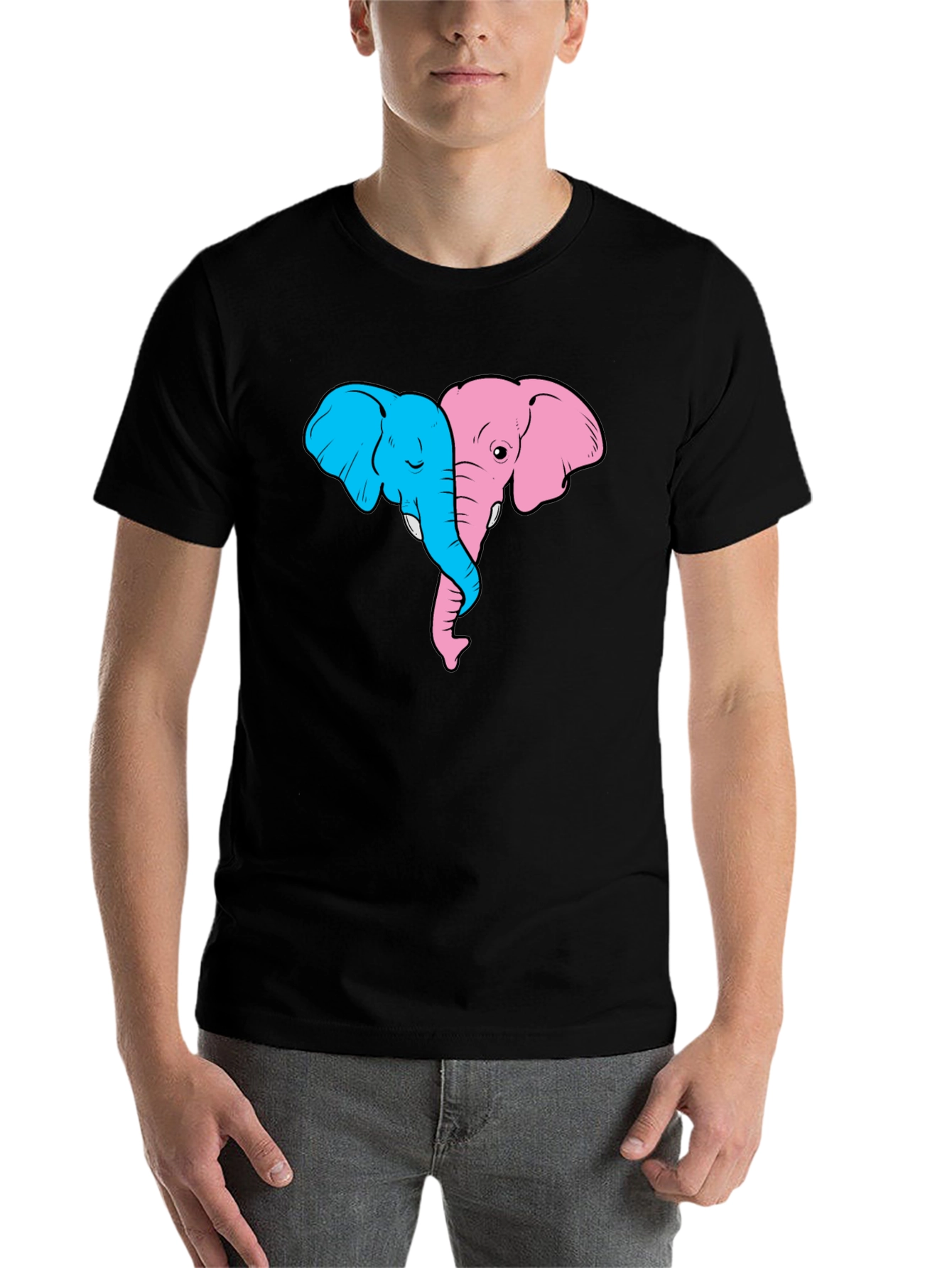 Black Elephant Love Graphic Tee view 7