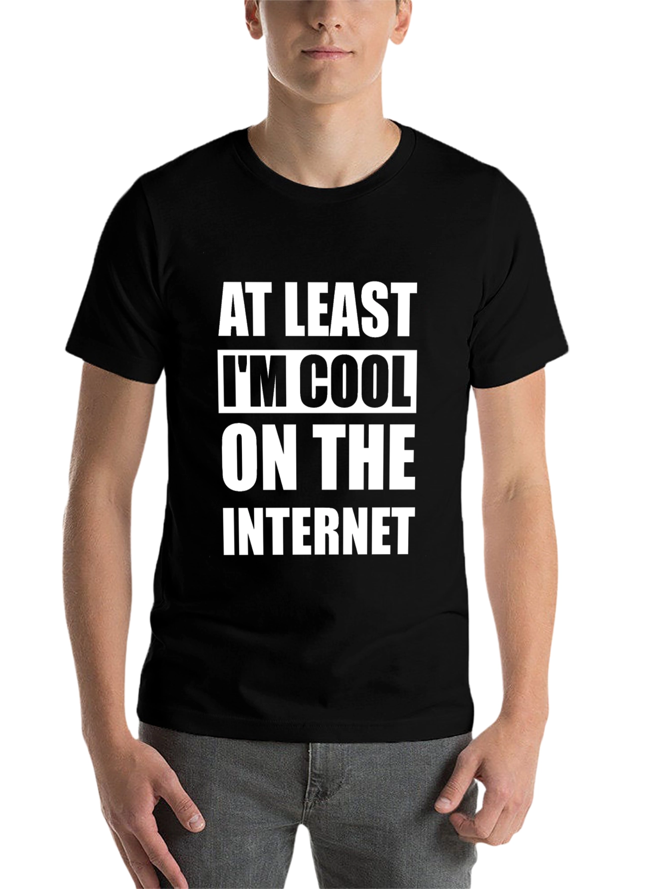 Black Cool on the Internet T-Shirt - Black Graphic Tee view 7