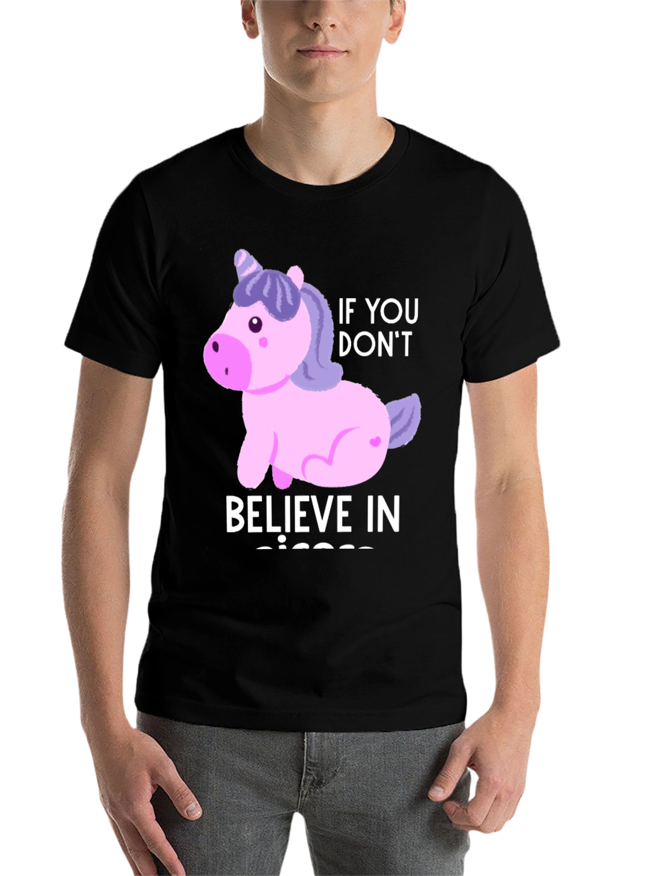 Black Unicorn Believer Graphic Tee view 7