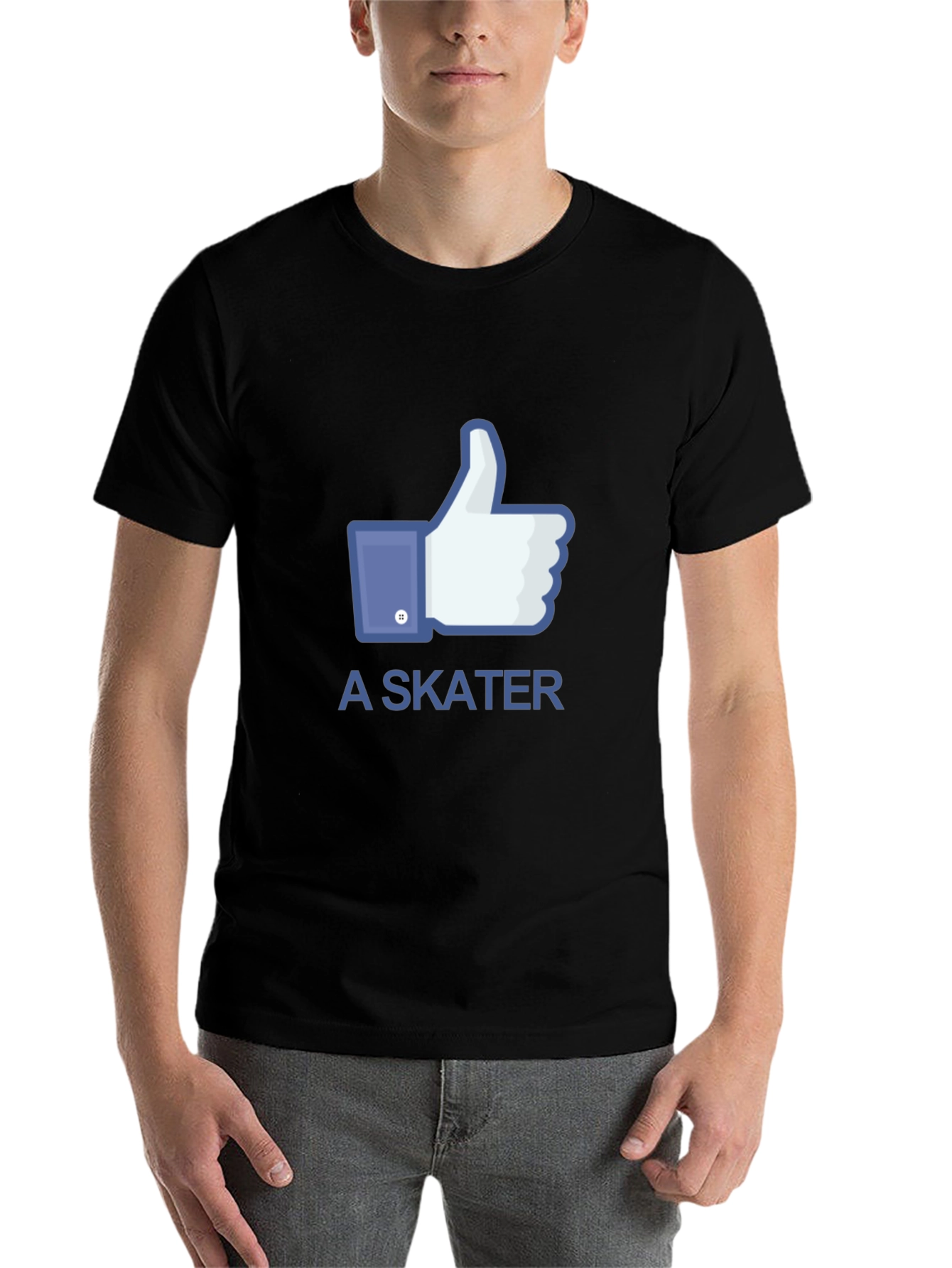 Black I Like A Skater Black T-Shirt view 7