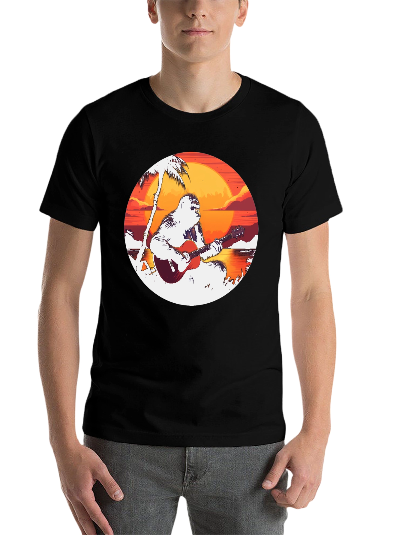 Black Ape Guitar Sunset Black Tee view 7
