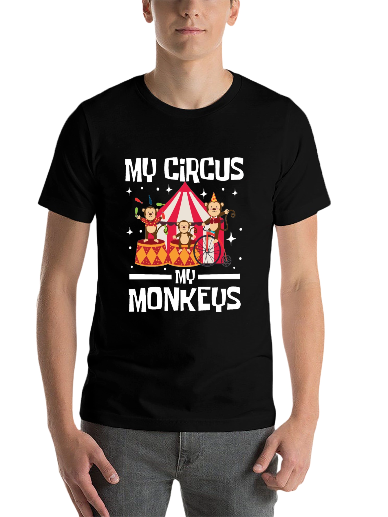 Black My Circus My Monkeys T-Shirt view 7