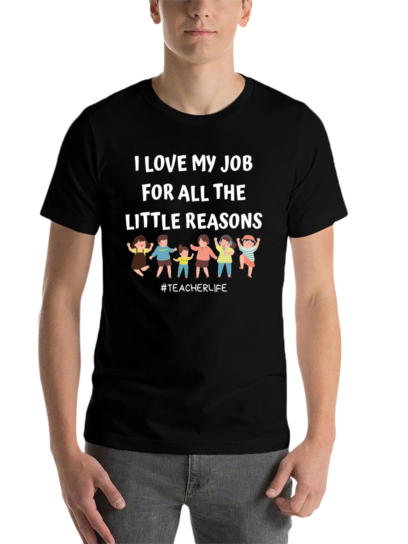 Black Teacher Life T-Shirt - I Love My Job view 7