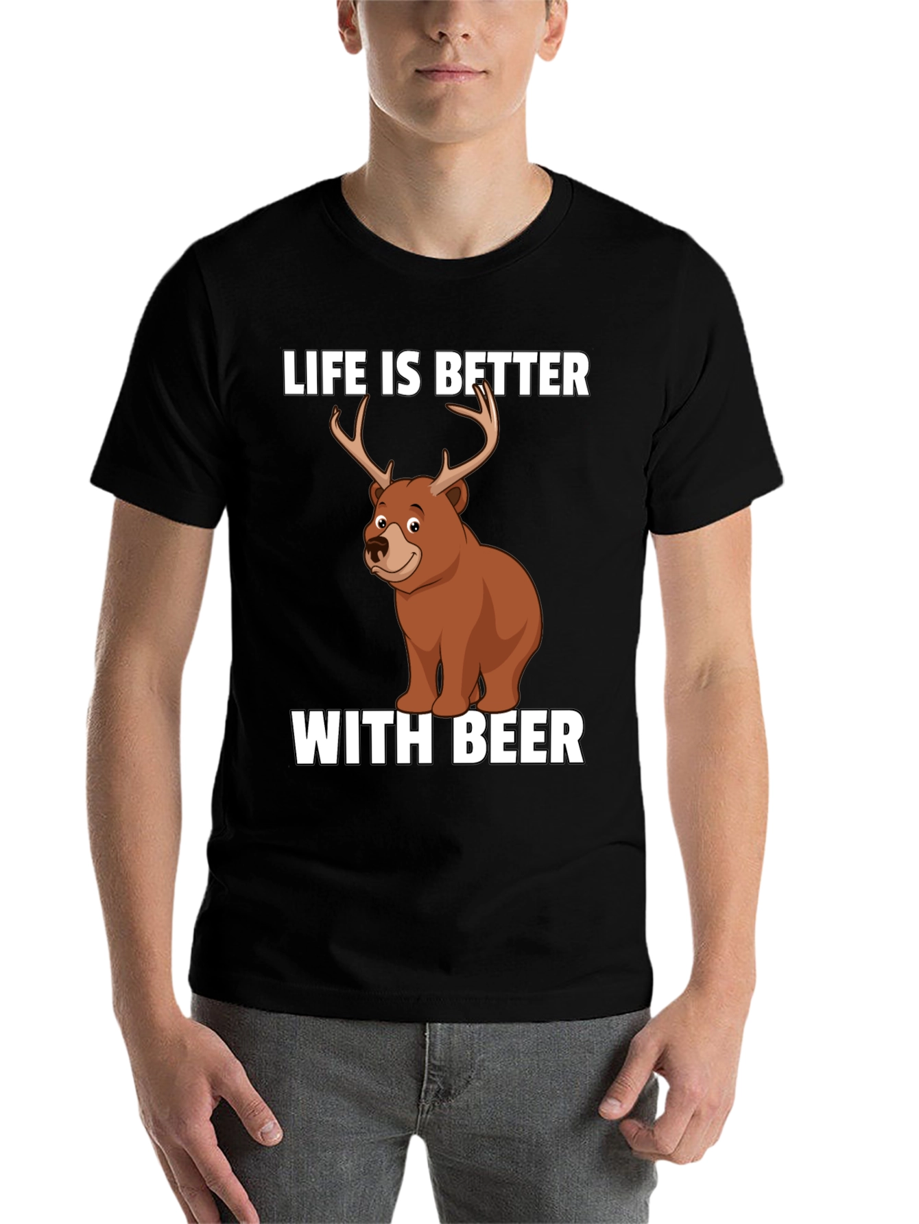 Black Life is Better with Beer Funny Graphic T-Shirt view 7