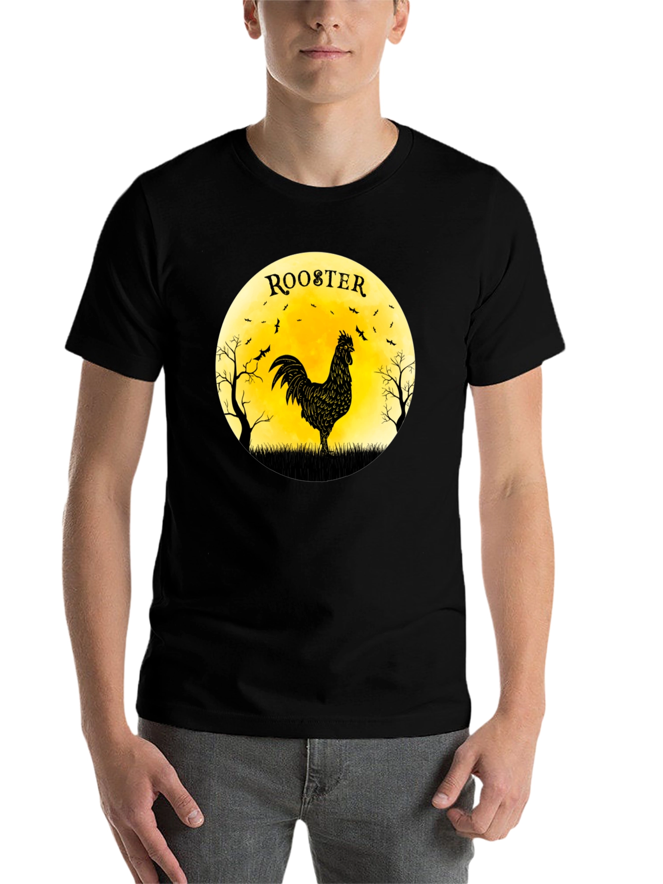 Rooster Silhouette Graphic Tee - 7