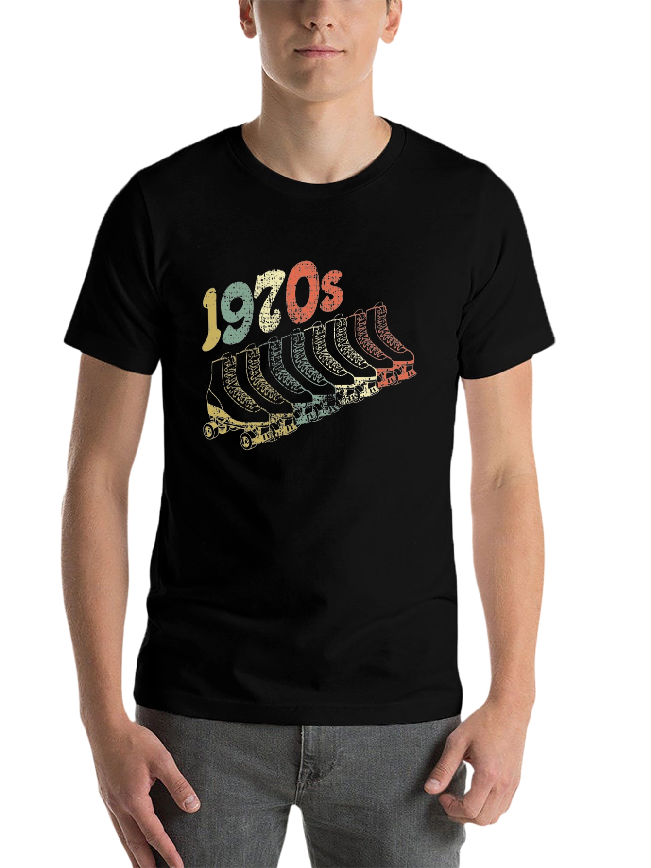 Retro 1970s Roller Skate T-Shirt - Vintage Design - 7