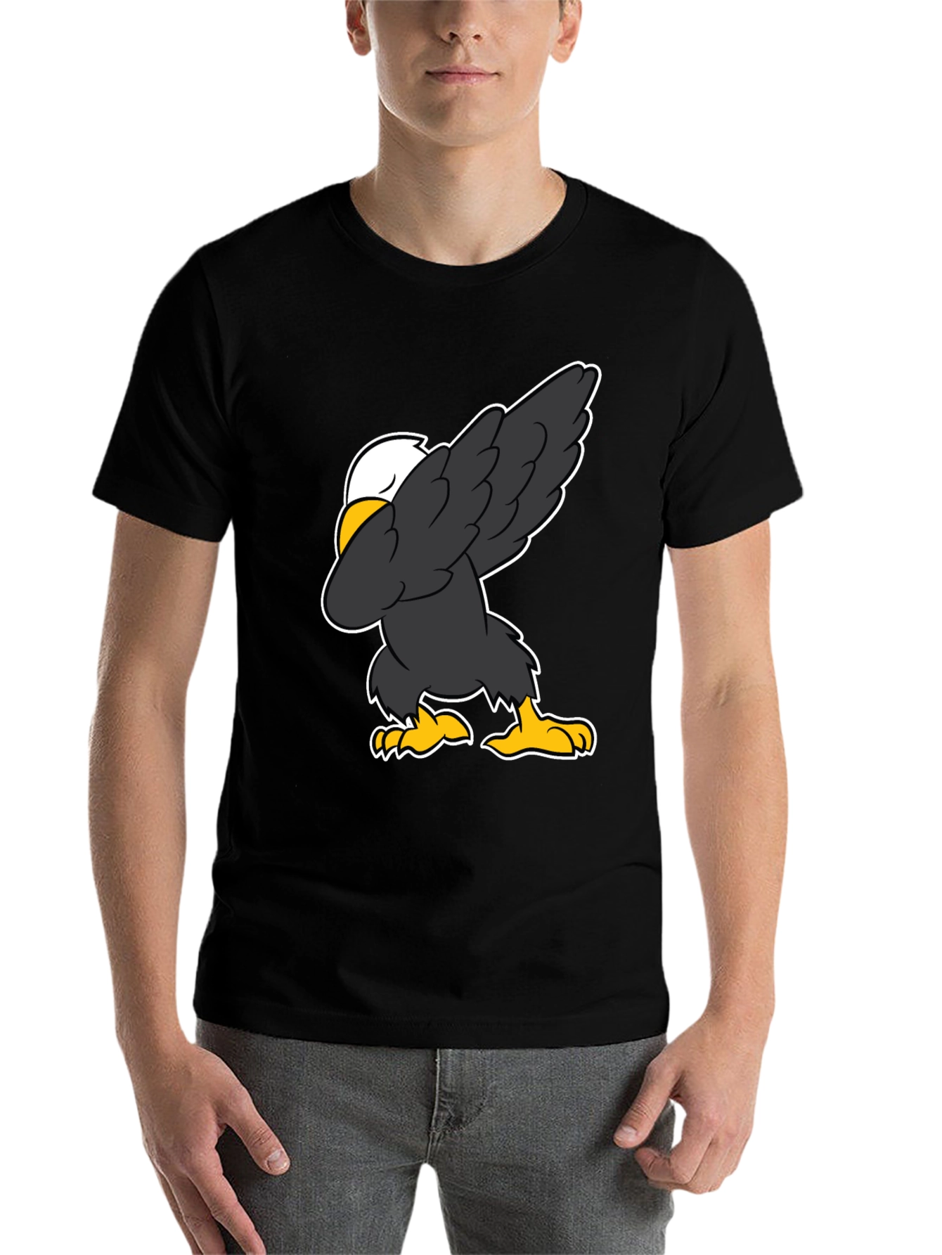 Black Dabbing Eagle Graphic Tee - Patriotic Fun view 7