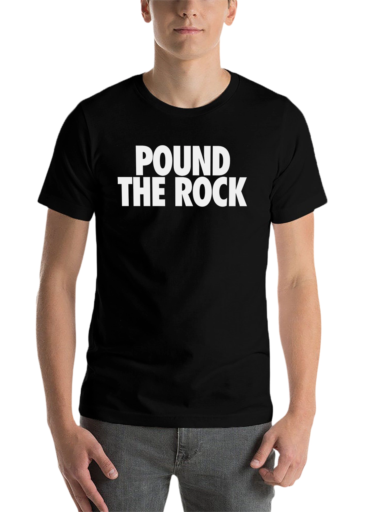Black Pound the Rock Black Graphic Tee view 7