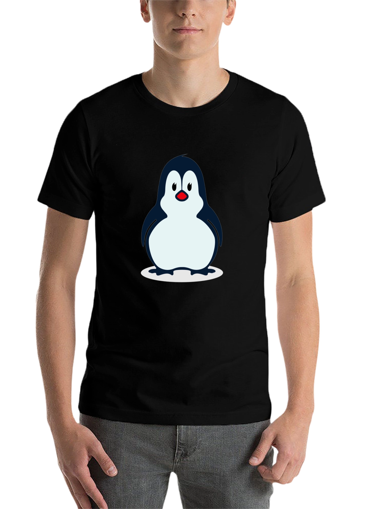 Black Penguin Graphic T-Shirt - Black view 7