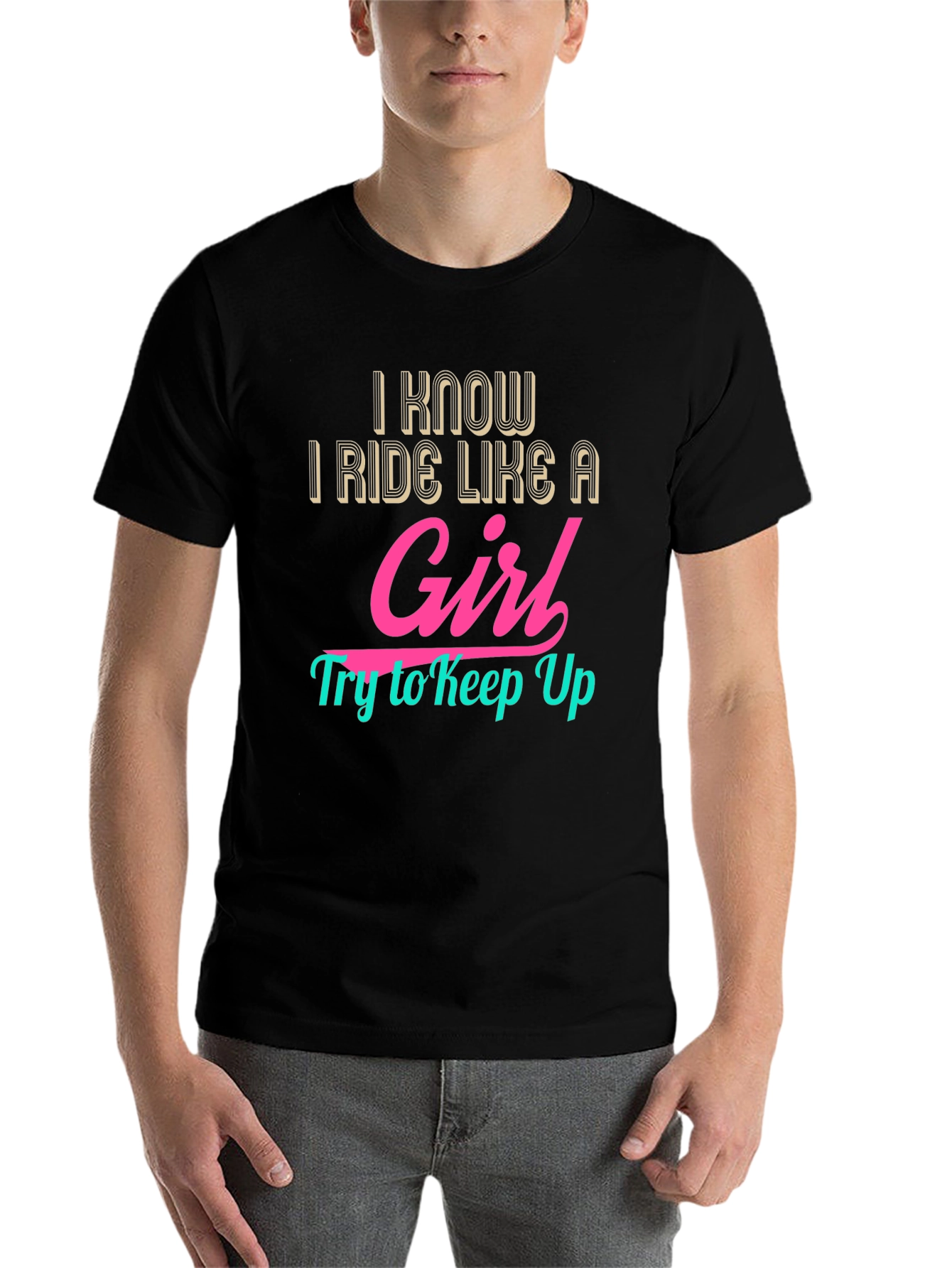 Black I Ride Like a Girl - Graphic Tee view 7