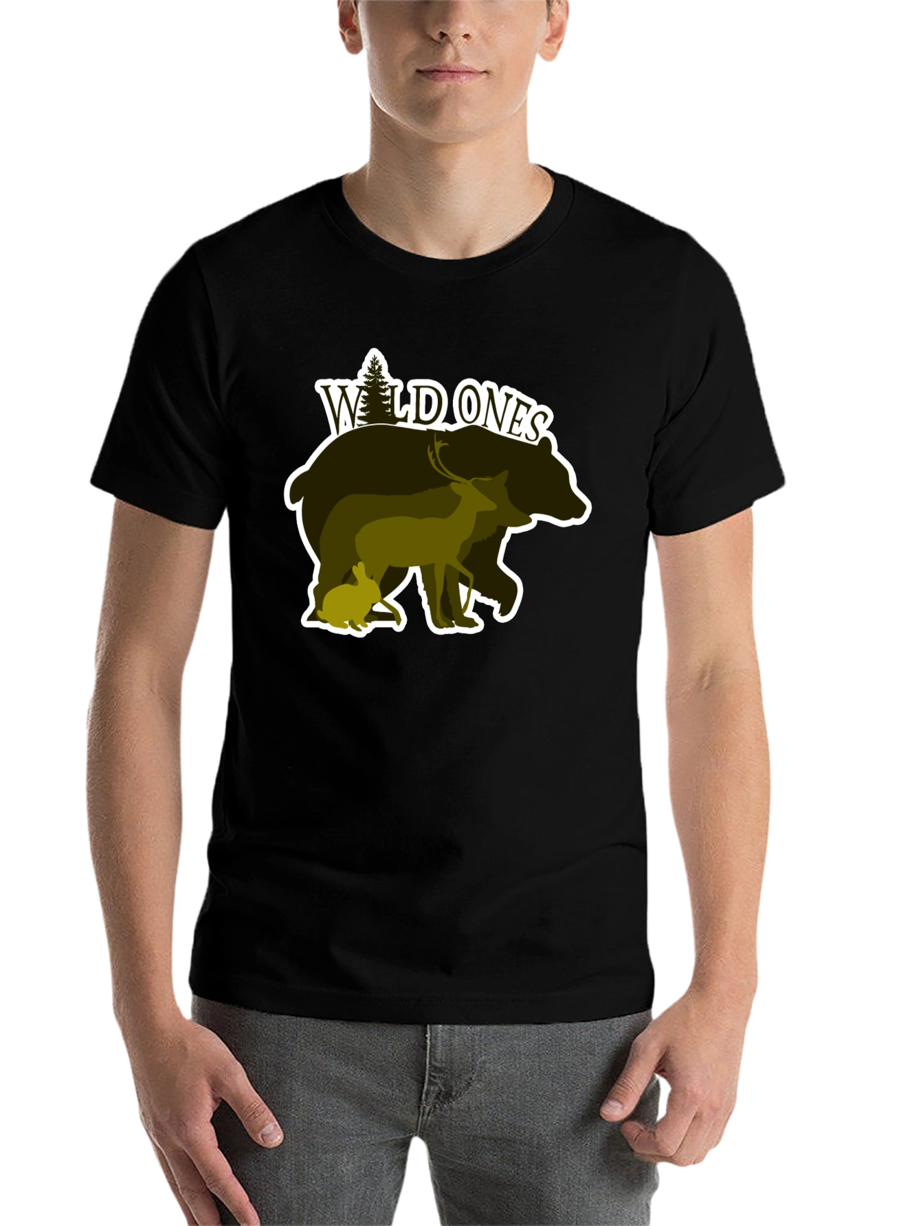 Black Wild Ones Nature Graphic T-Shirt view 7