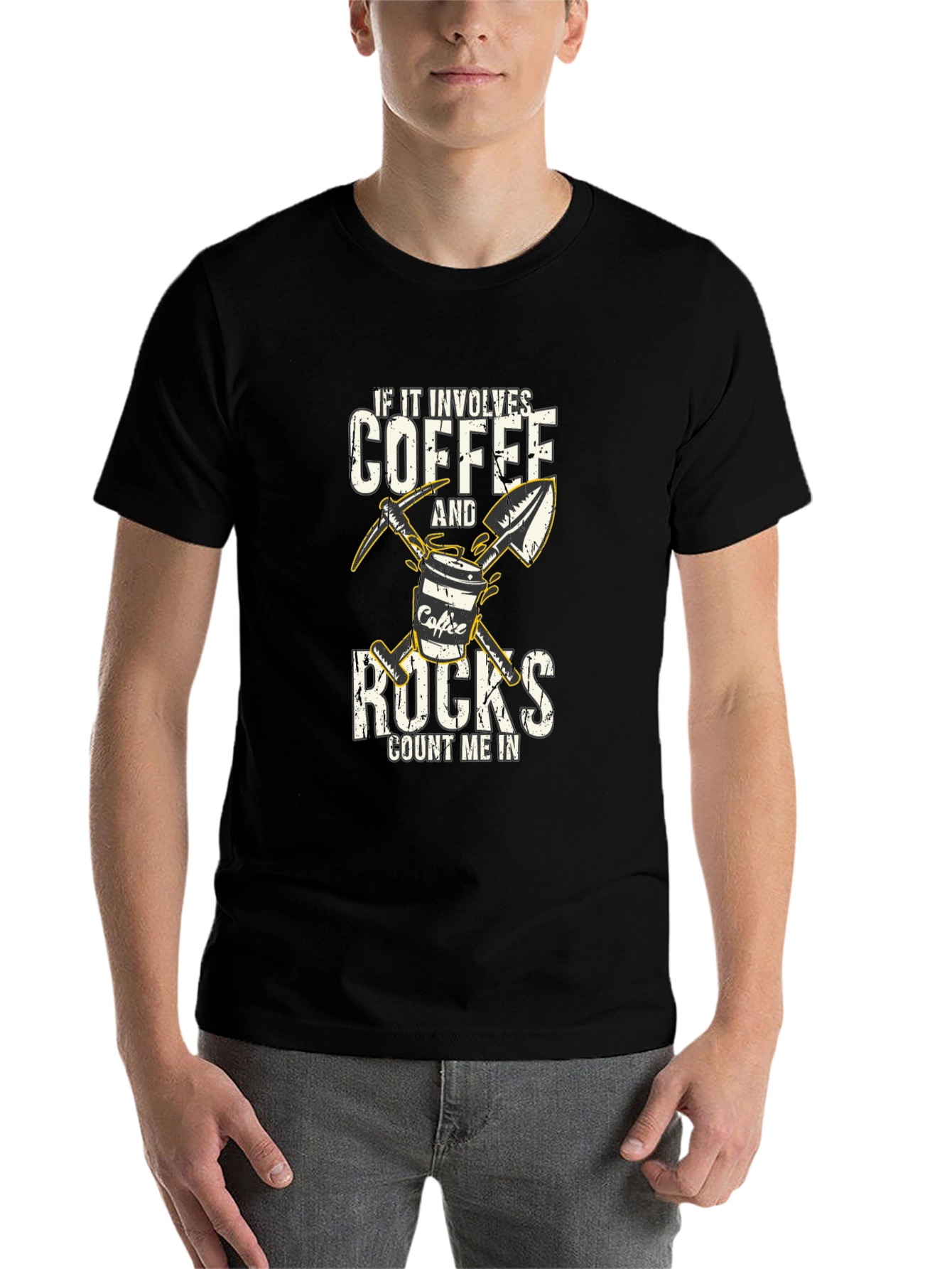 Black Coffee & Rocks Graphic Tee - Count Me In! view 7
