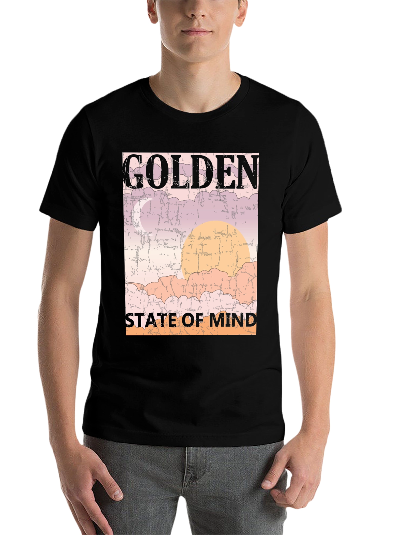 Black Golden State of Mind Black Graphic Tee view 7