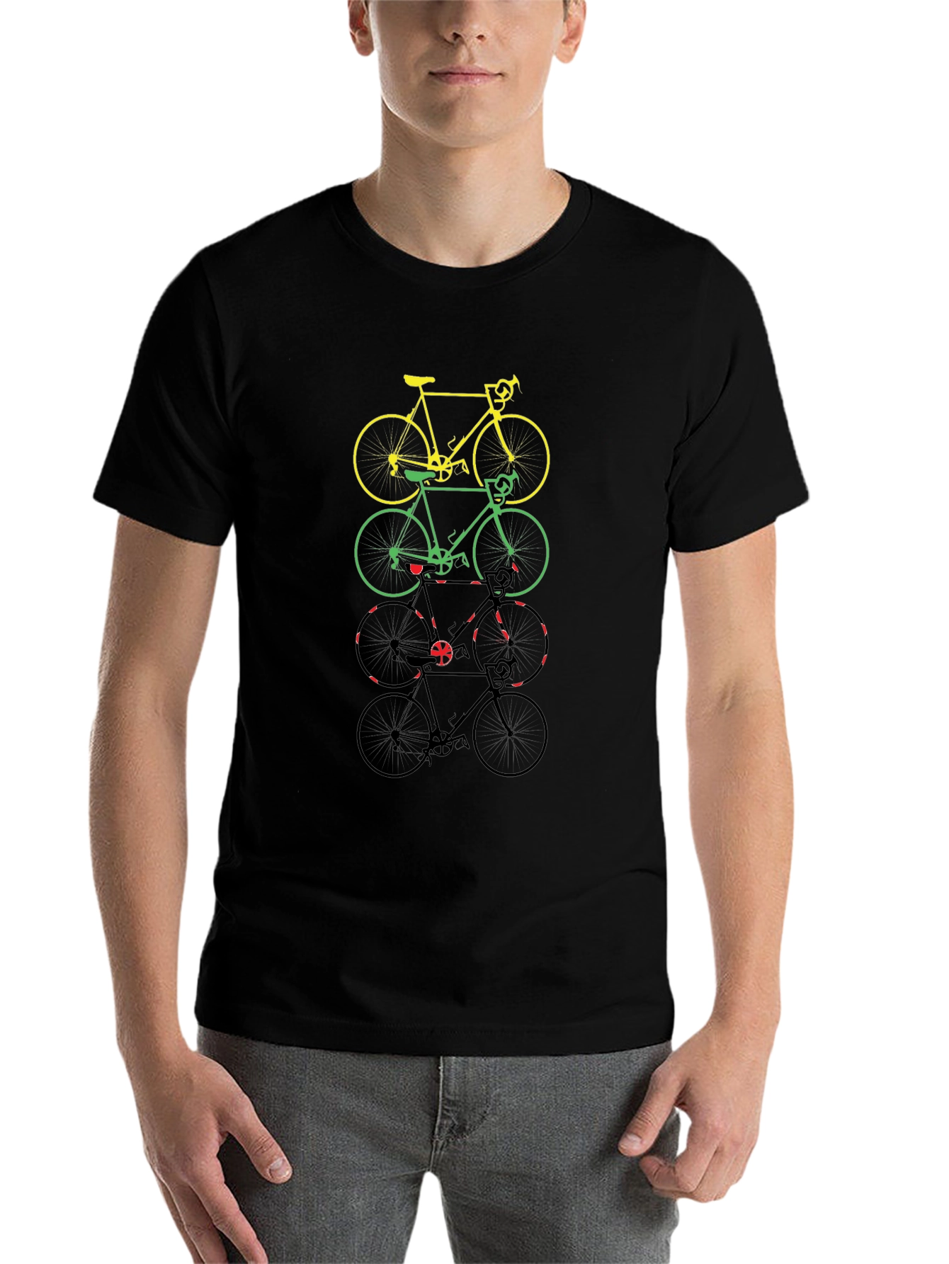 Black Rasta Bicycle T-Shirt - Cycling Pride view 7