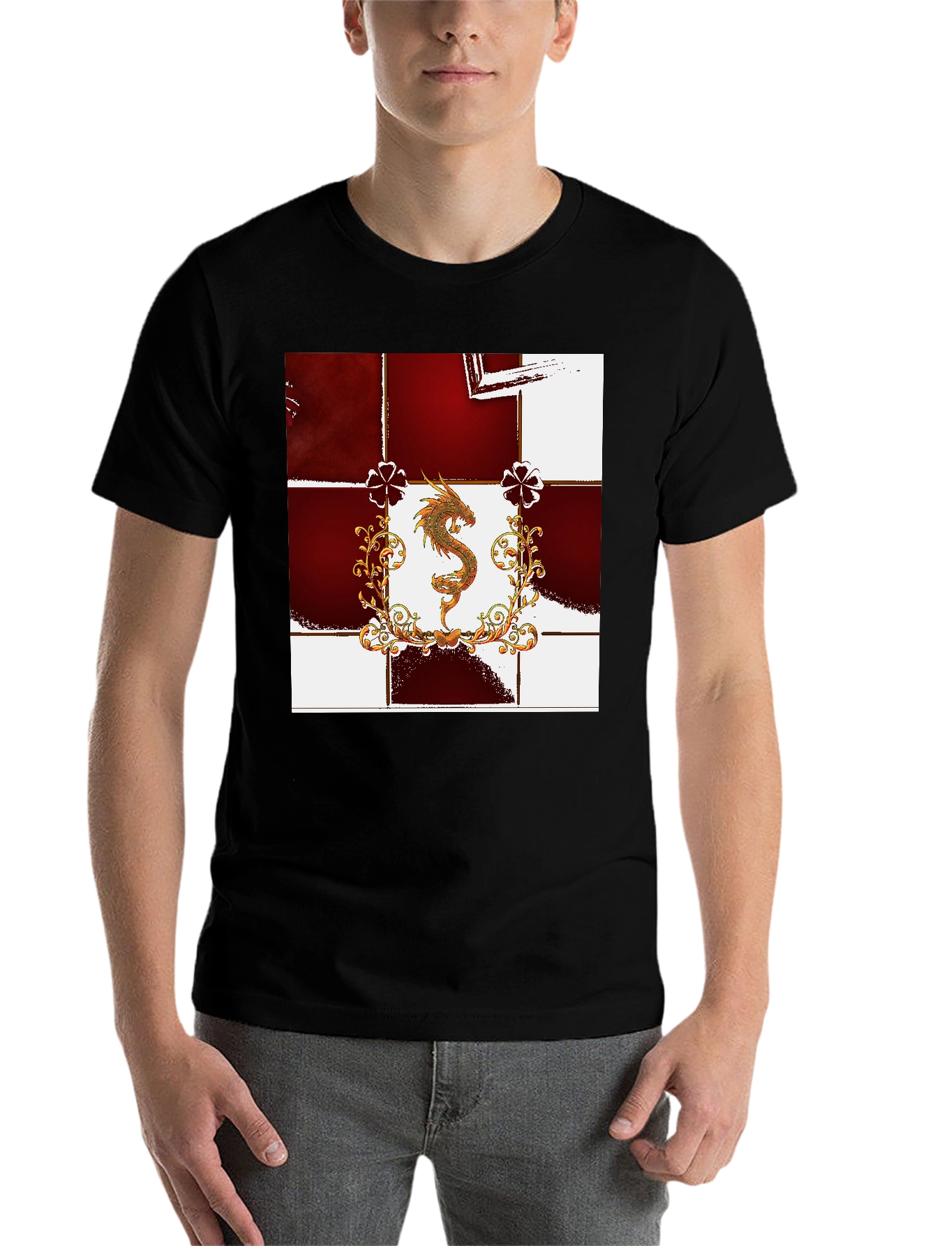 Black Dragon Emblem Black T-Shirt view 7