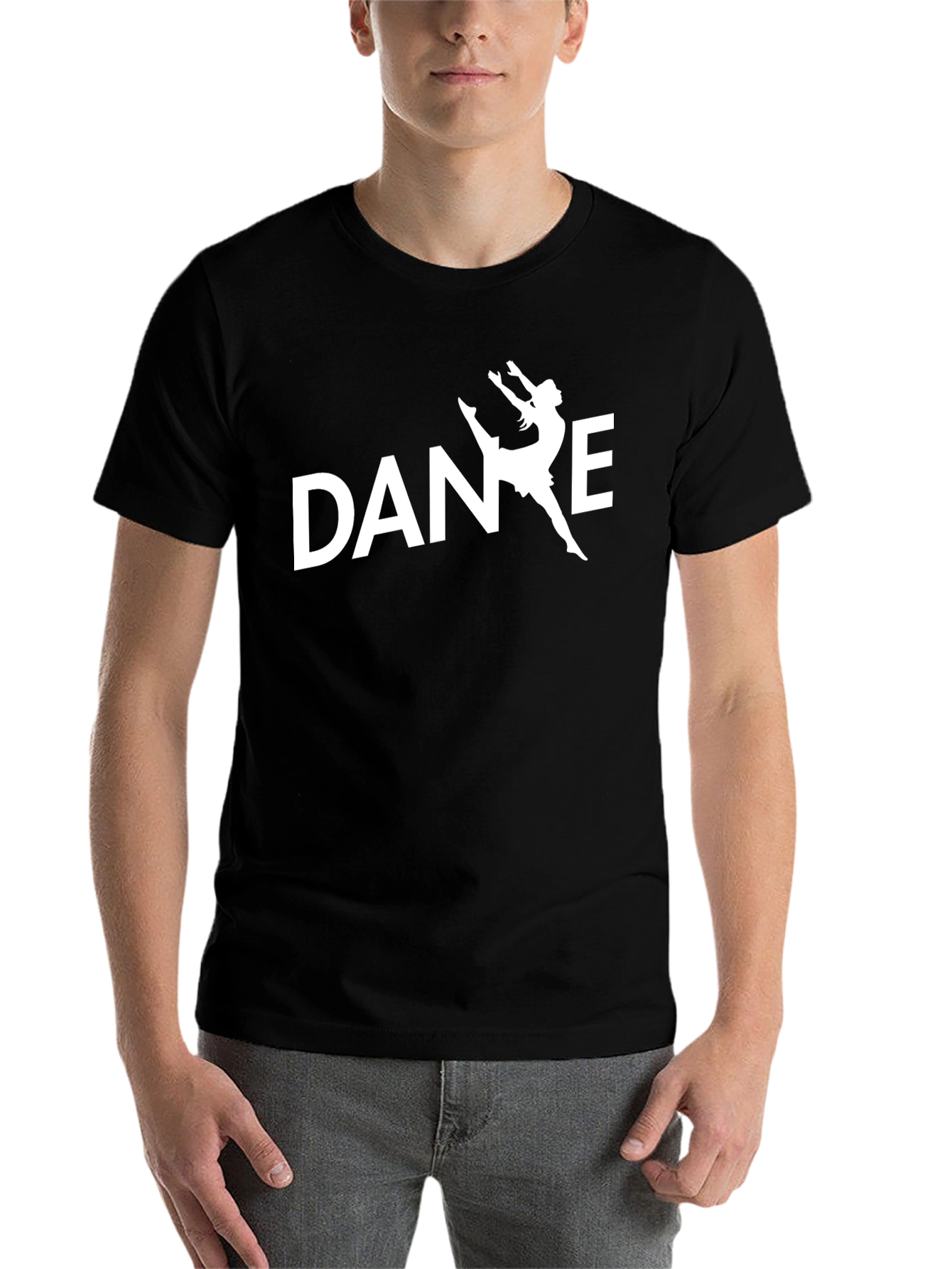 Black Dance Graphic Tee - Black Cotton T-Shirt view 7