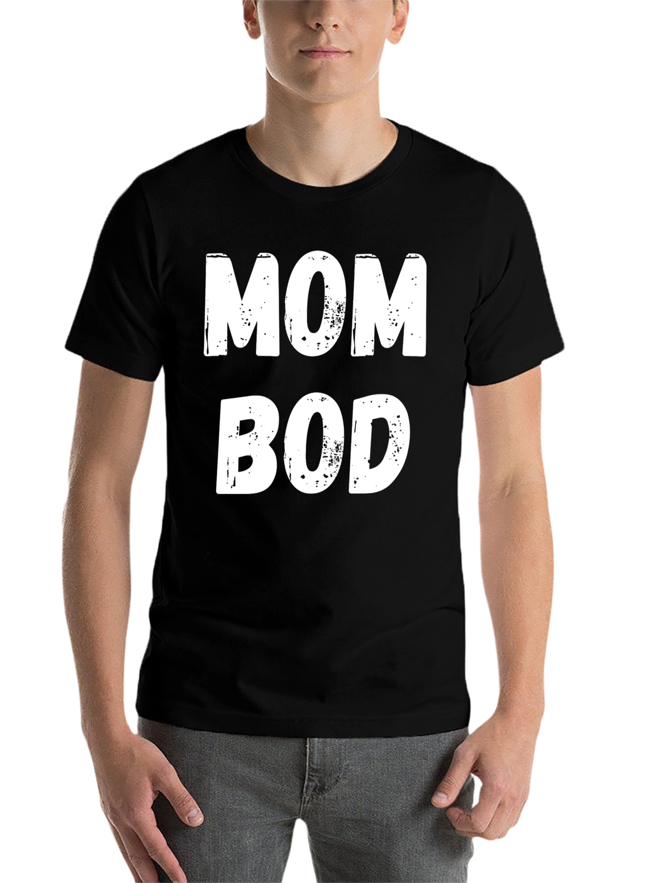 Black Mom Bod Black T-Shirt Funny Novelty Tee view 7
