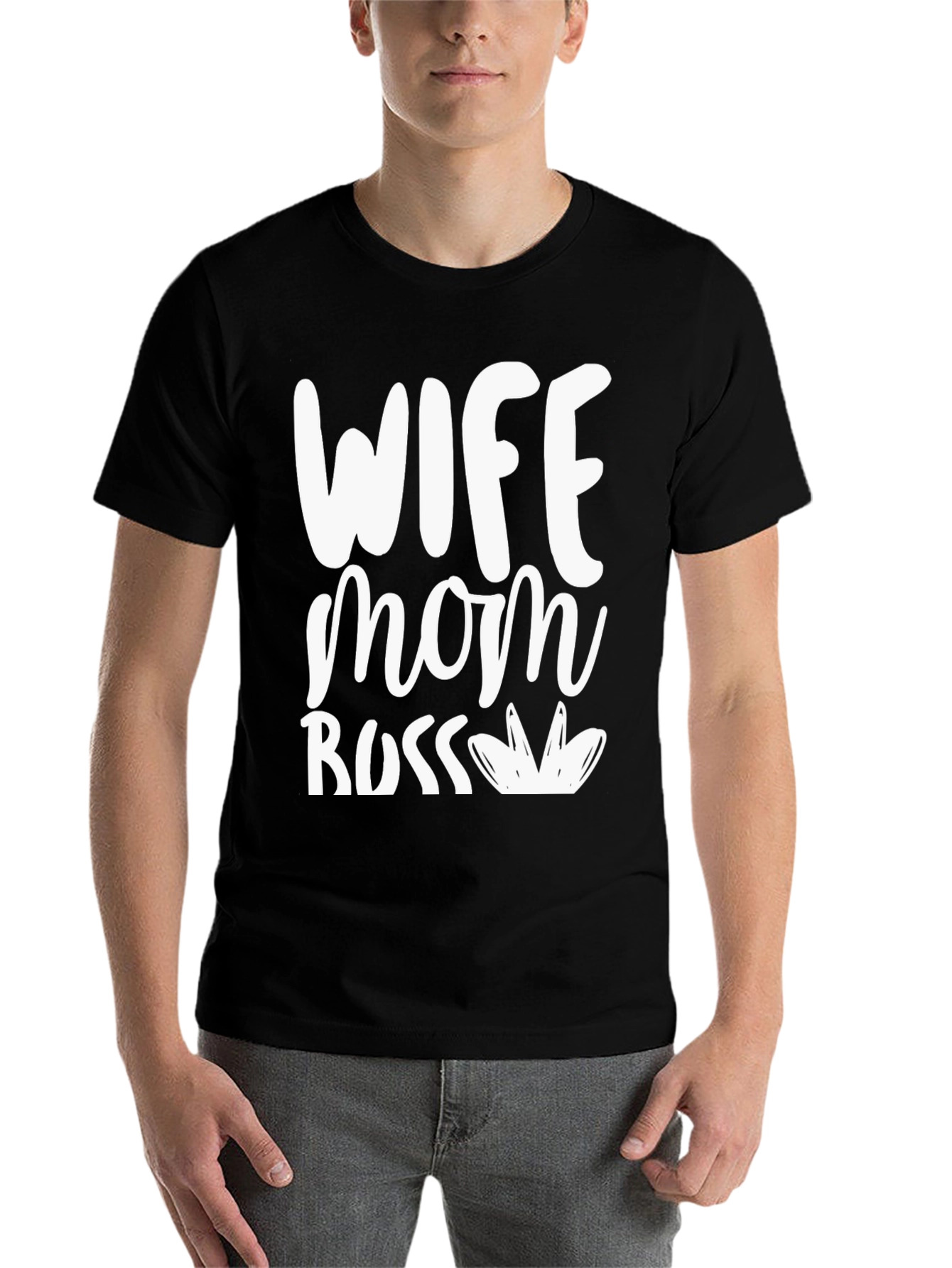Black Wife Mom Boss Graphic T-Shirt view 7