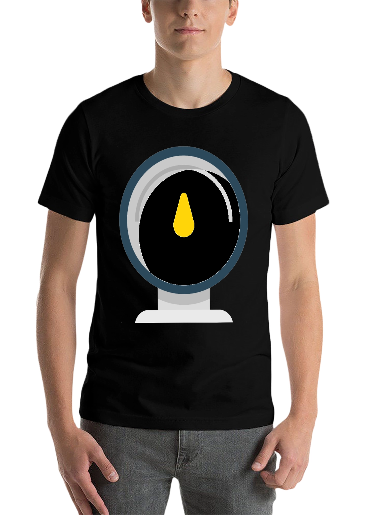 Black Gauge Graphic Tee - Cool Black T-Shirt view 7