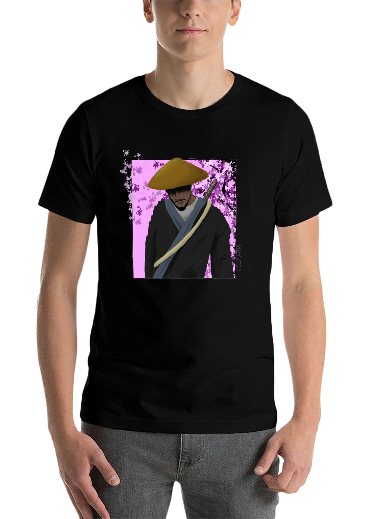 Black Samurai Graphic Tee - Urban Style T-Shirt view 7