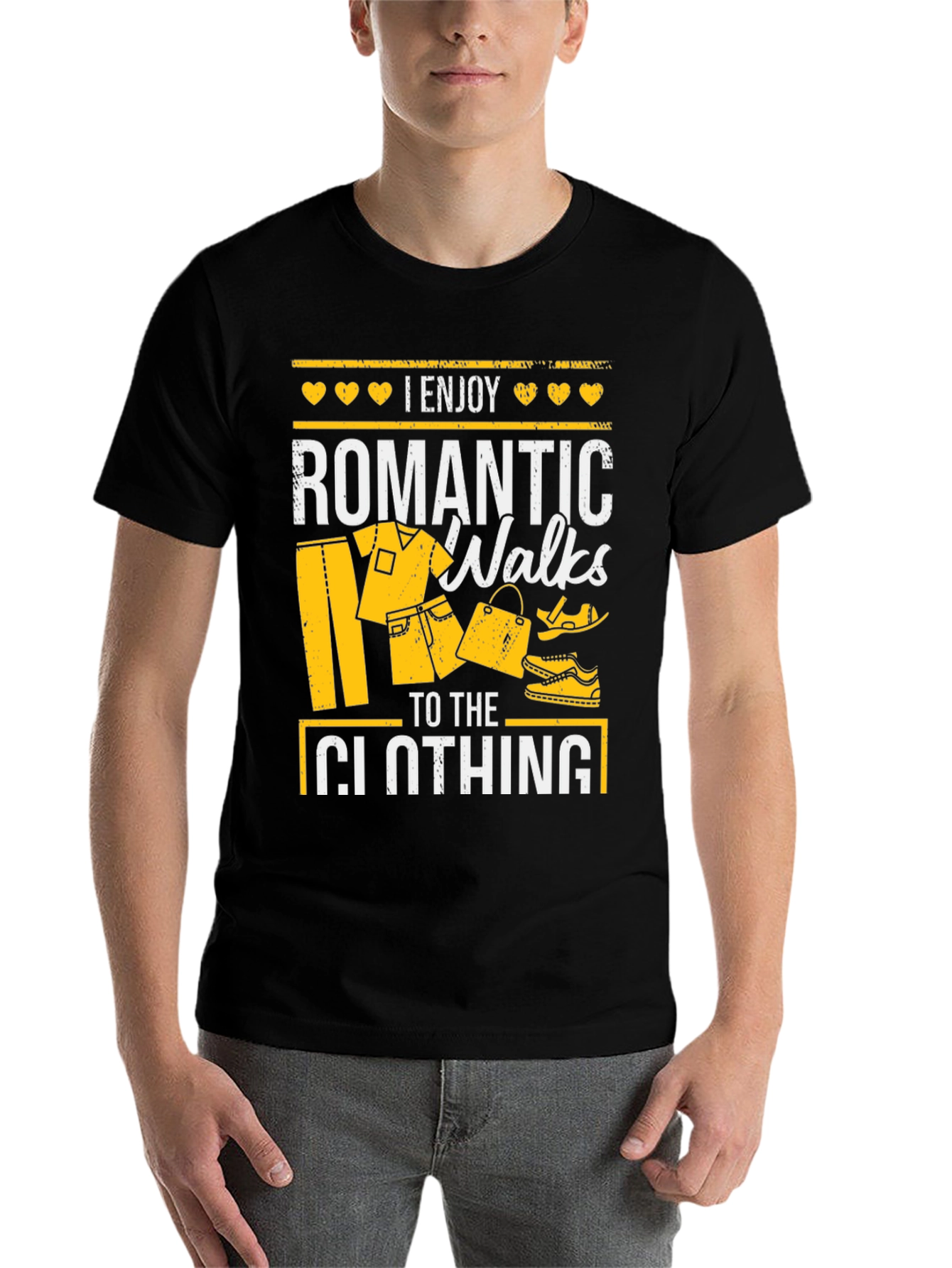 Black Romantic Walks to Clothing T-Shirt view 7