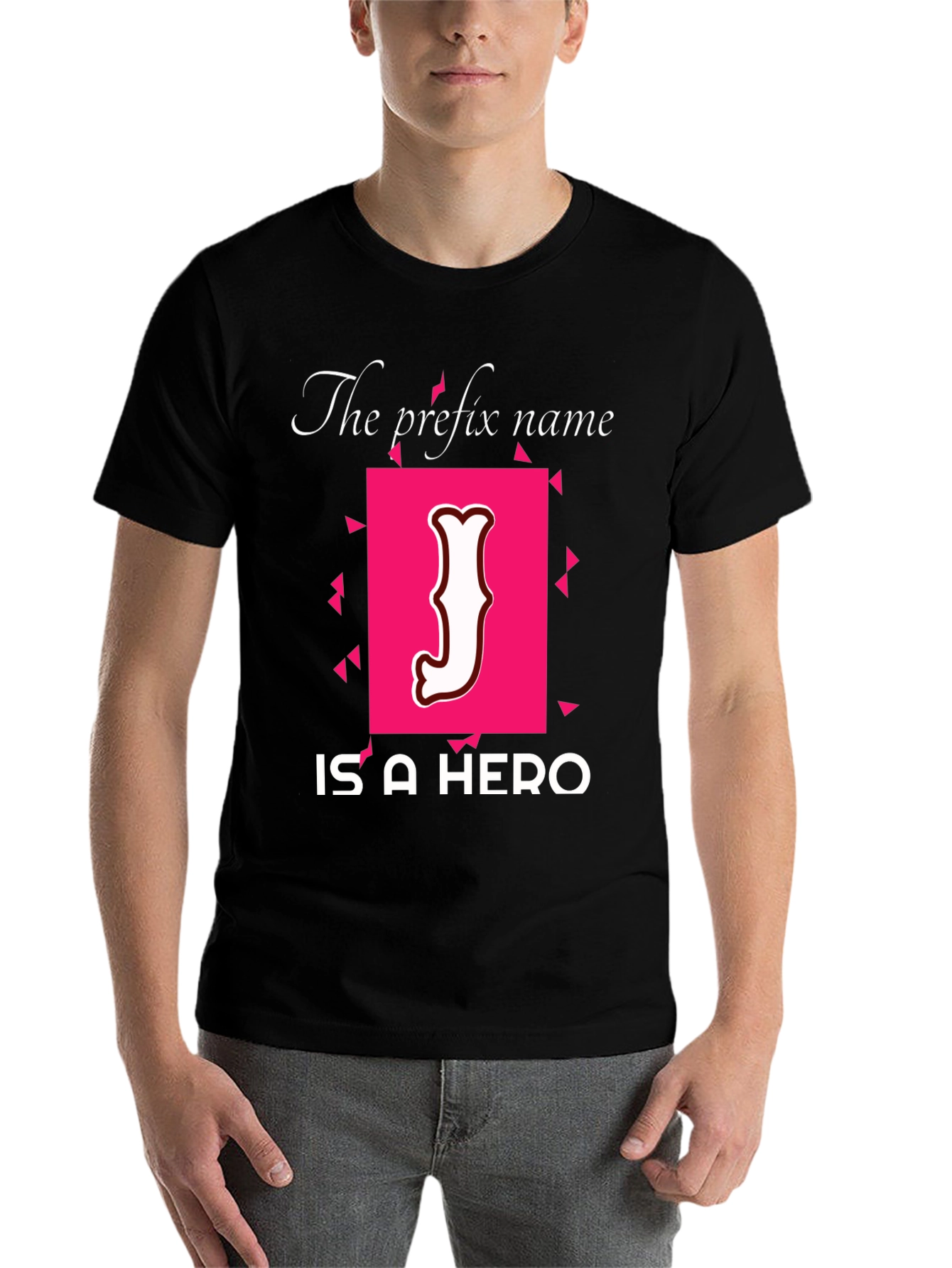 Black The Prefix Name Hero Graphic Tee view 7